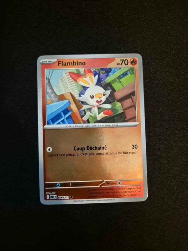 Carte Pokémon Flambino Holo Reverse 026/132 ME01 Méga-Évolution