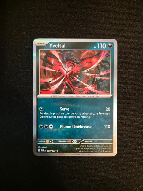 Carte Pokémon Yveltal Holo 088/132 ME01 Méga-Évolution