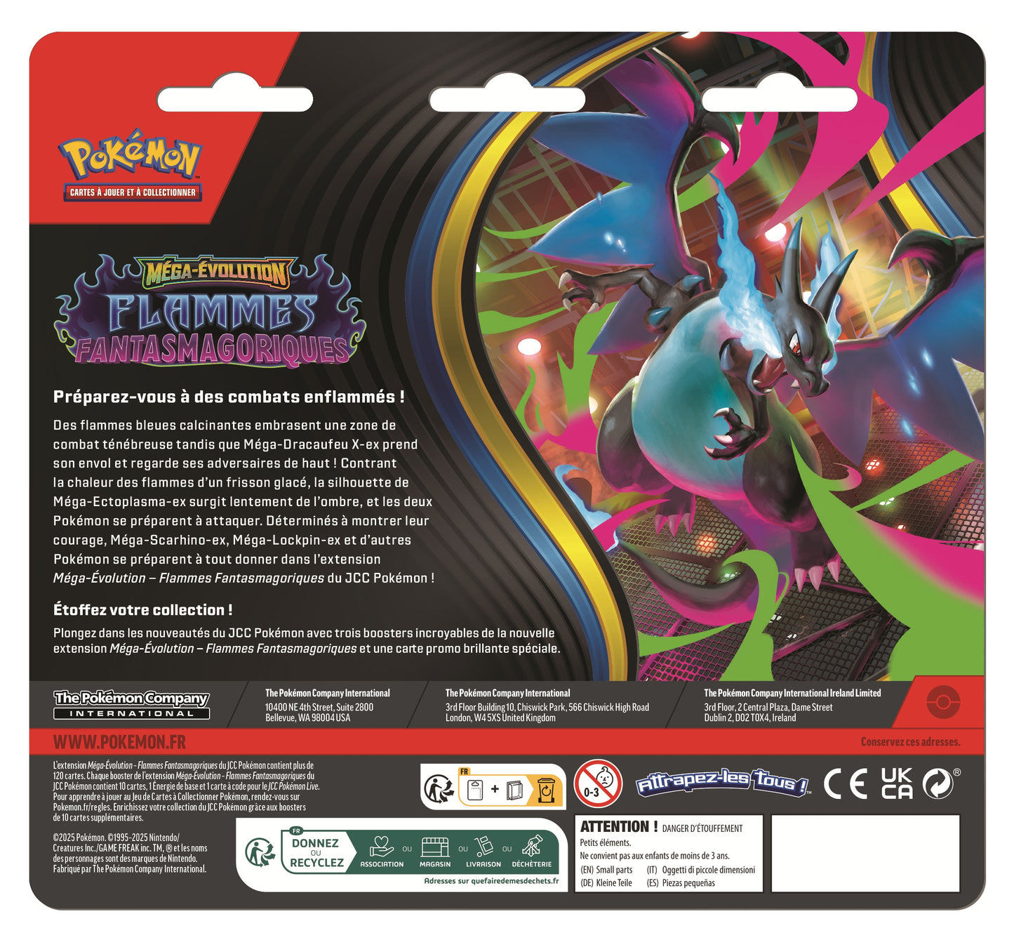 Pokémon JCC Pack Blister de 3 Boosters ME02 Flammes Fantasmagoriques Farfuret FR