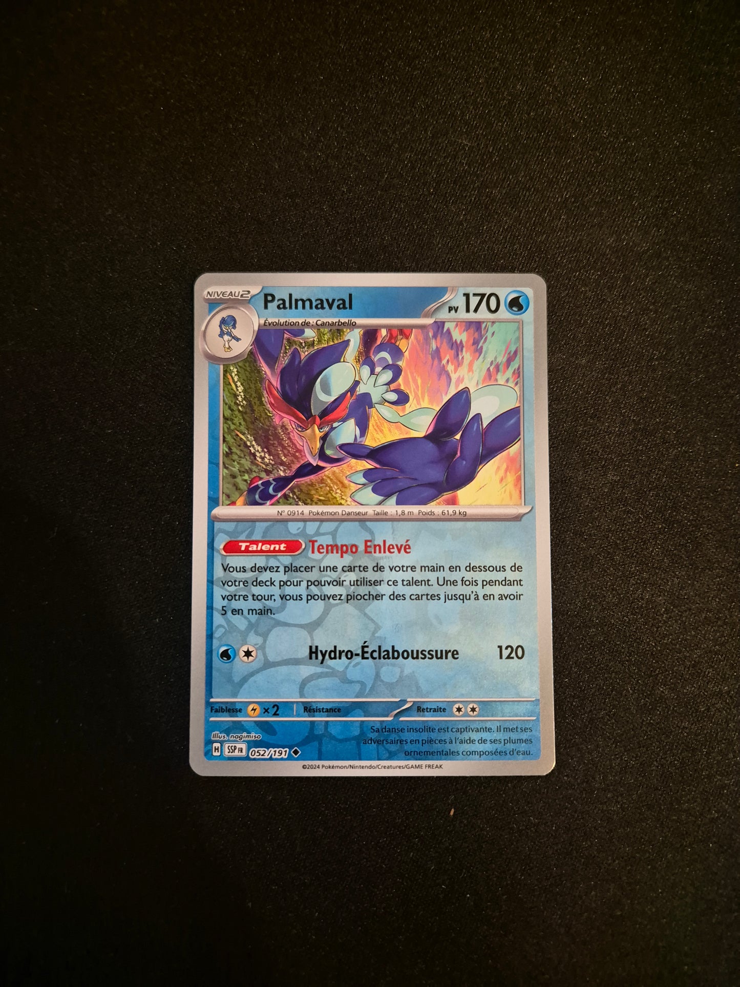 Carte Pokémon Palmaval Reverse 052/191 EV08 Étincelles Déferlantes