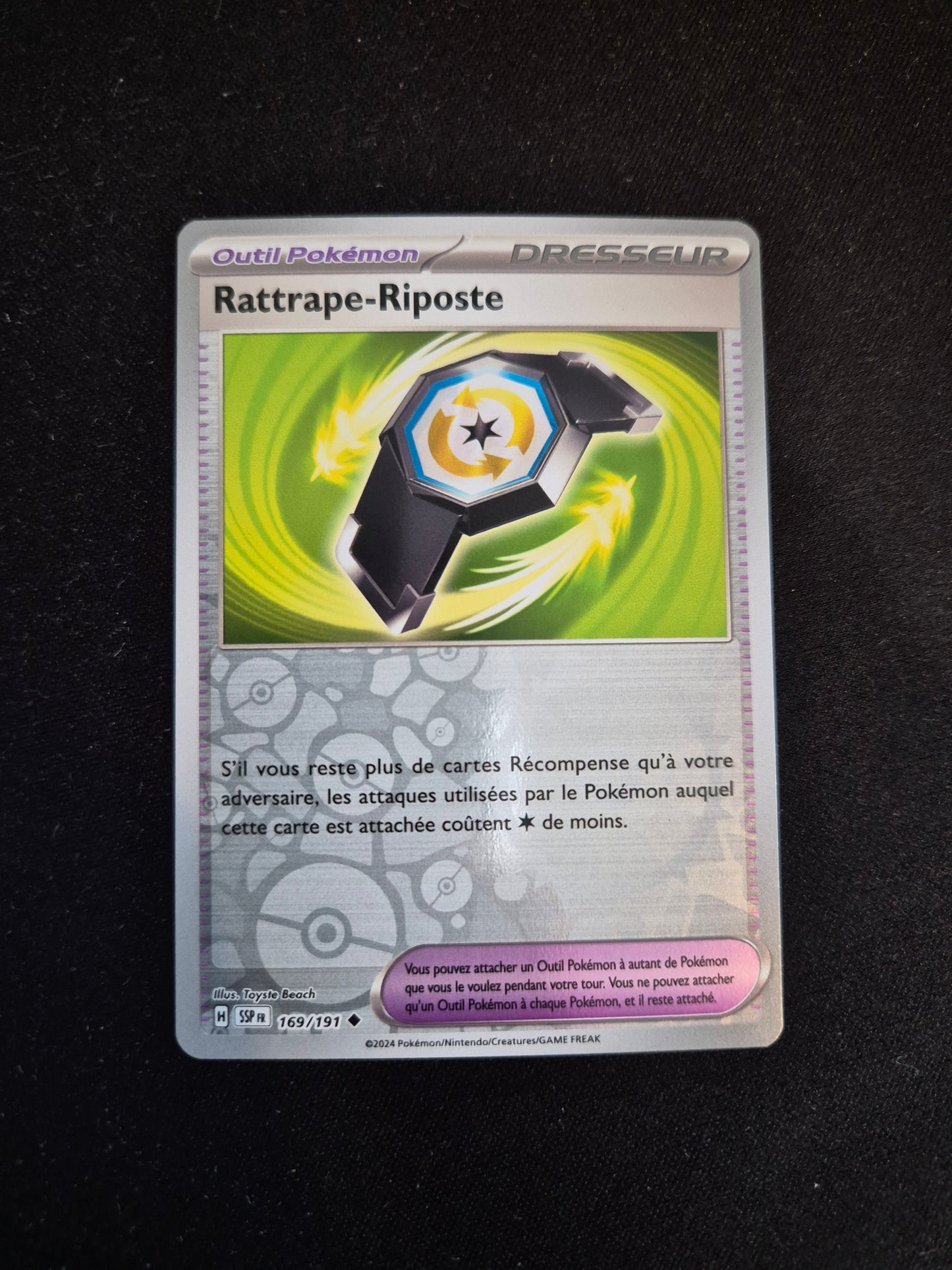 Carte Pokémon Rattrape-Riposte Reverse 169/191 EV08 Étincelles Déferlantes