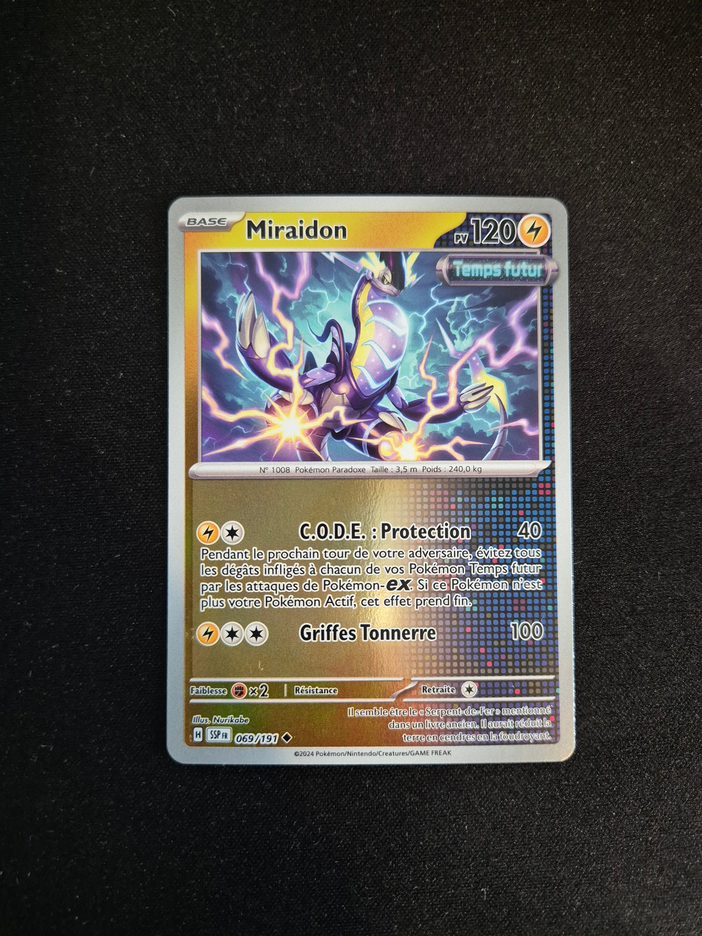 Carte Pokémon Miraidon Reverse 069/191 EV08 Étincelles Déferlantes
