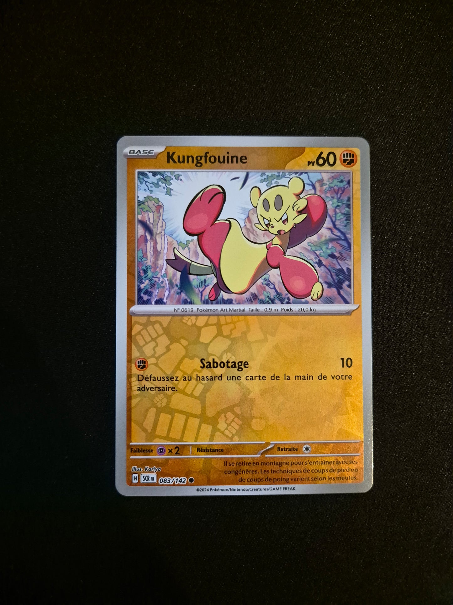 Carte Pokémon Kungfouine Reverse 083/142 SCR EV07 Couronne Stellaire