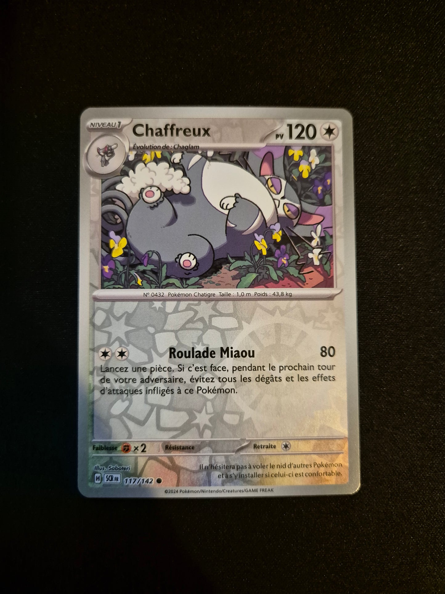 Carte Pokémon Chaffreux Reverse 117/142 SCR EV07 Couronne Stellaire