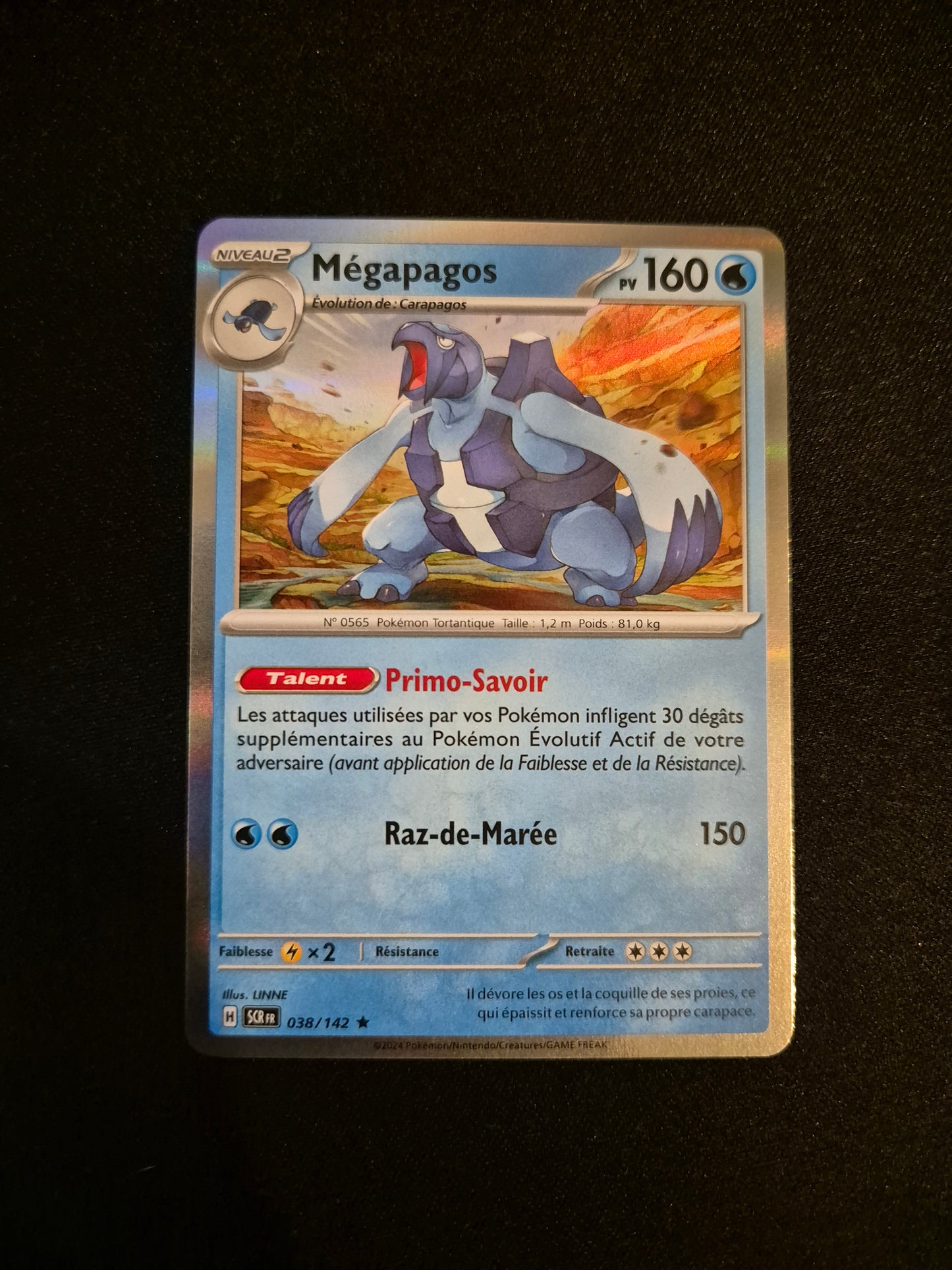 Carte Pokémon Mégapagos Holo 038/142 SCR EV07 Courrone Stellaire