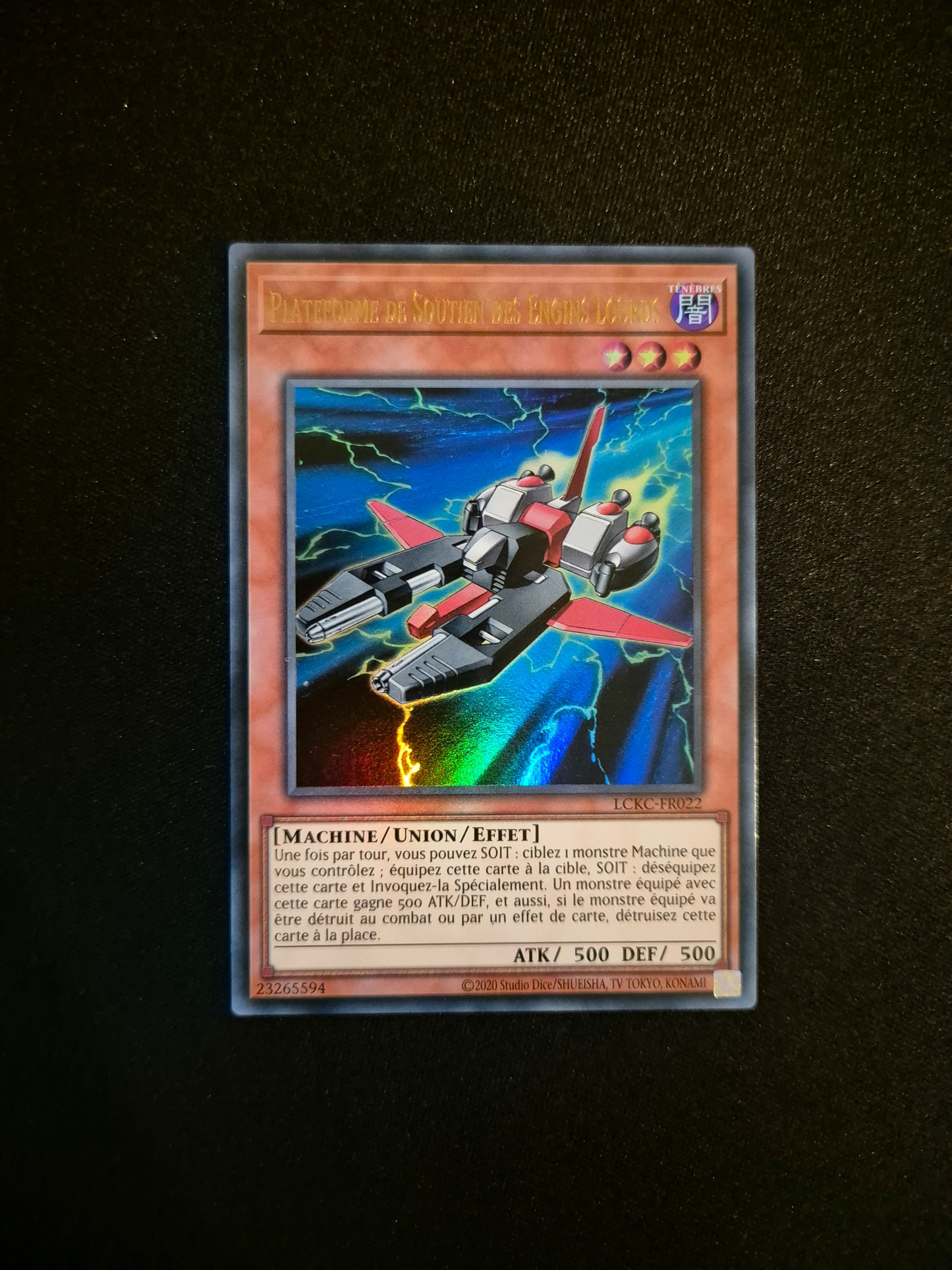 Carte Yu-Gi-Oh! Plateforme de Soutien des Engins Lourds Ultra Rare LCKC-FR022