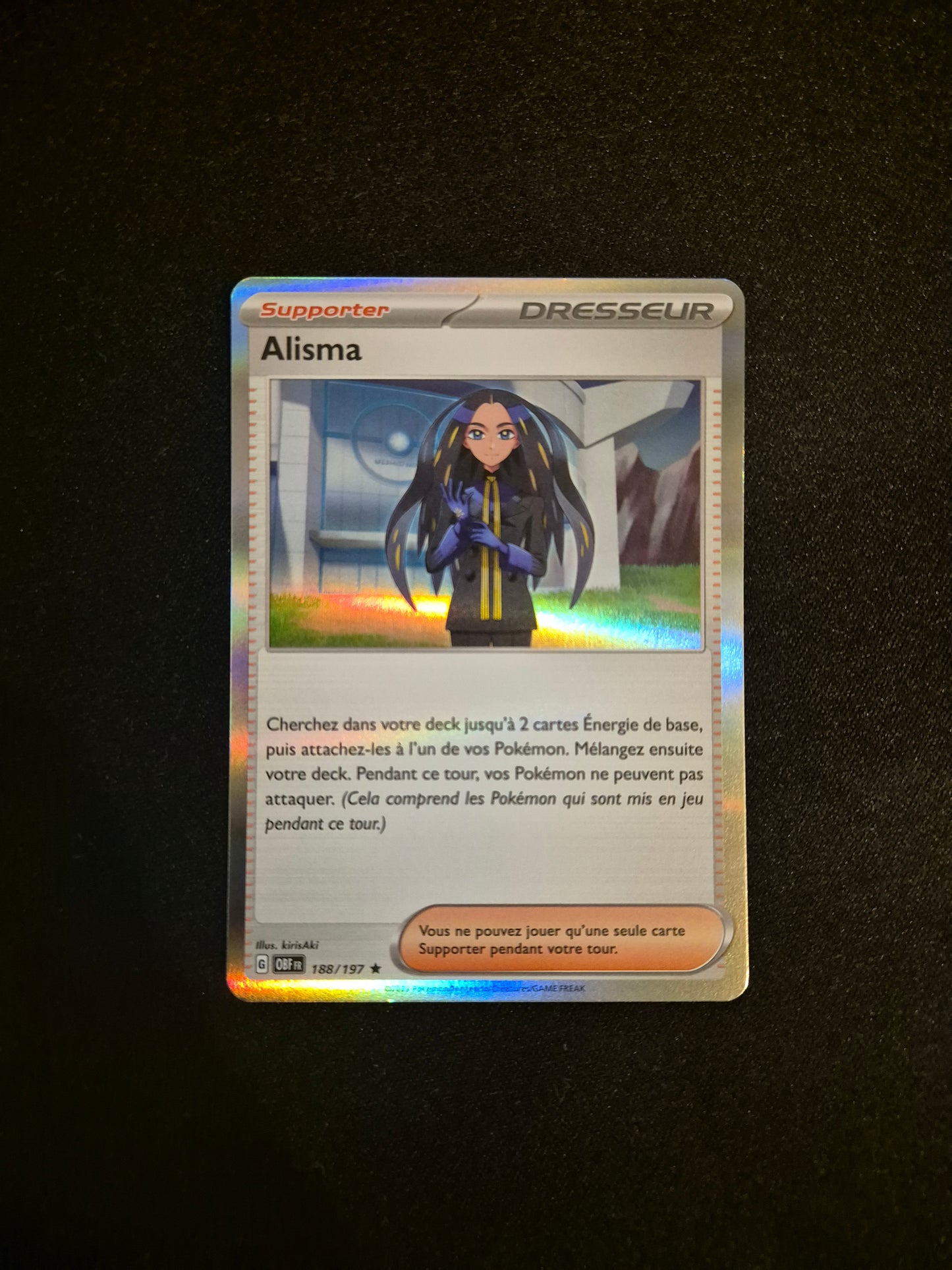 Carte Pokémon Alisma Holo 188/197 EV03 Flammes Obsidiennes