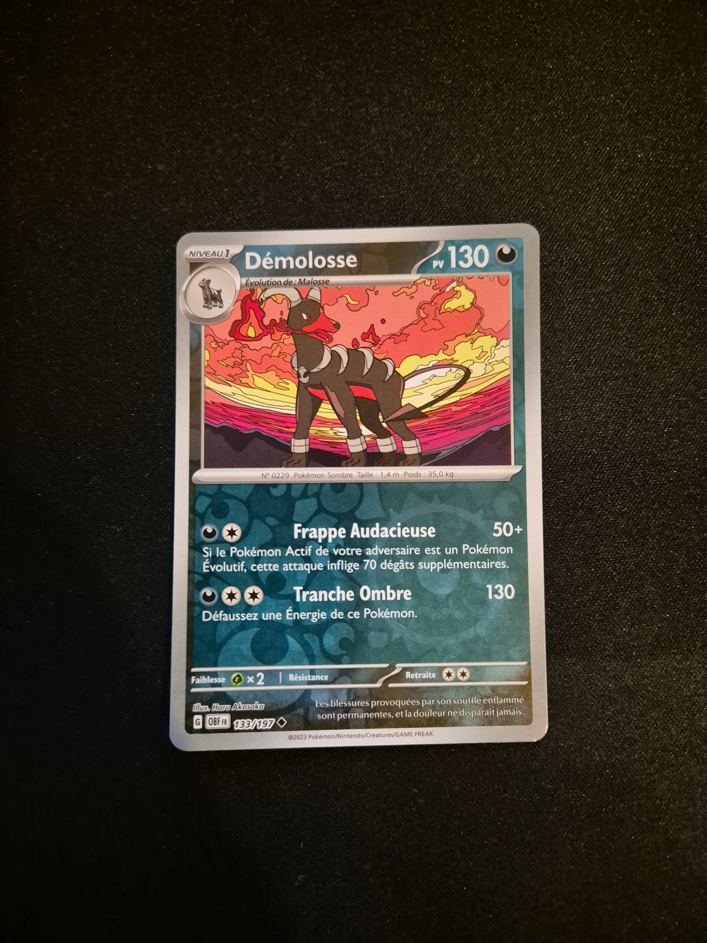Carte Pokémon Démolosse 133/197 EV03 Flammes Obsidiennes