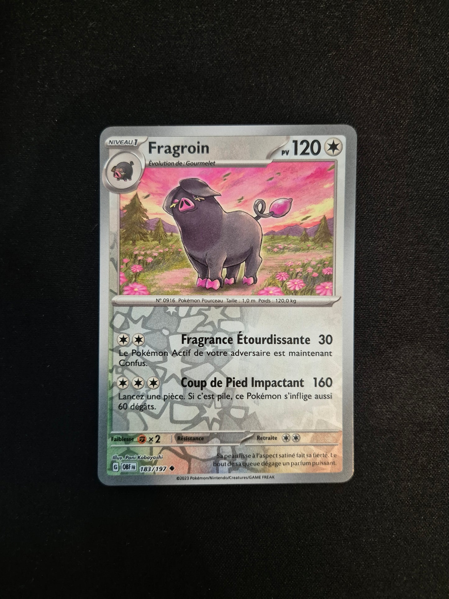 Carte Pokémon Fragroin Reverse 183/197 EV03 Flammes Obsidiennes