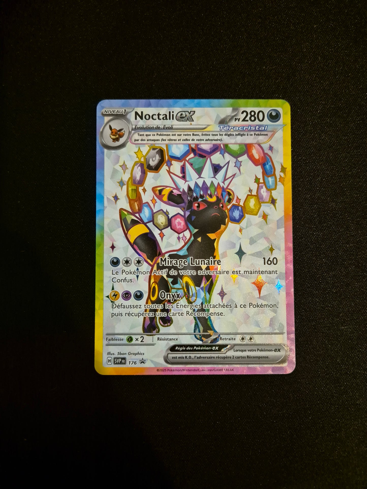 Carte Pokémon Noctali EX Promo SVP 176 EV8.5 Évolutions Prismatiques