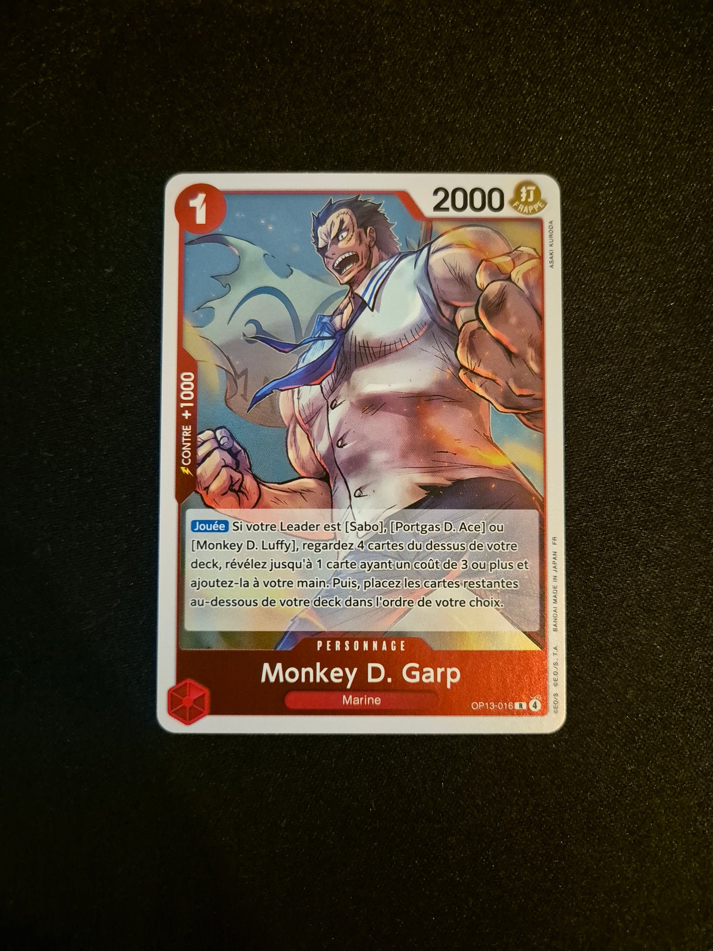 Carte One Piece OP13-016 R Monkey D. Garp Foil