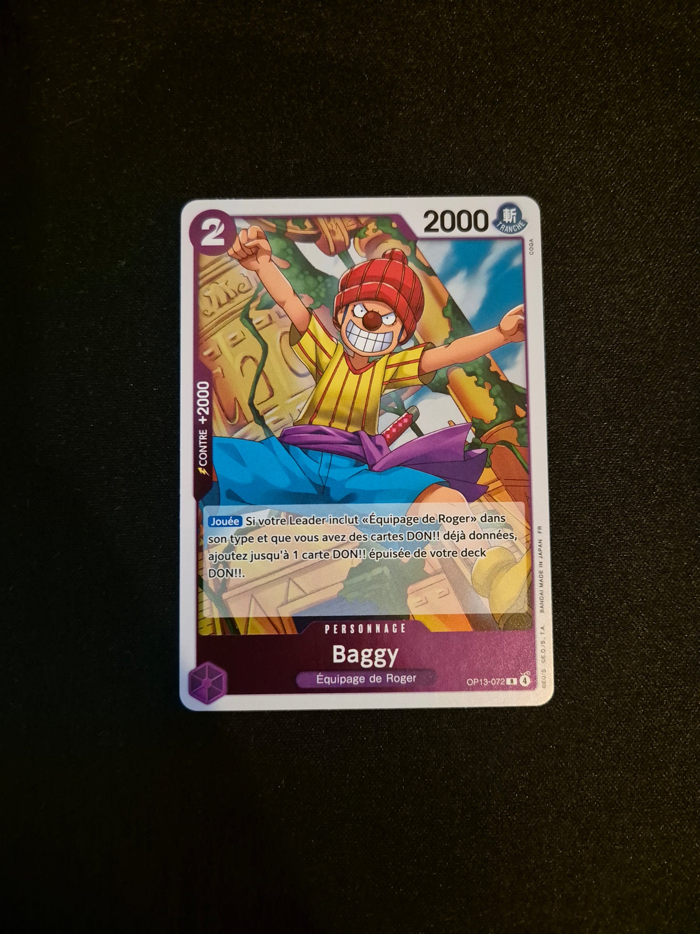 Carte One Piece OP13-072 R Baggy Foil
