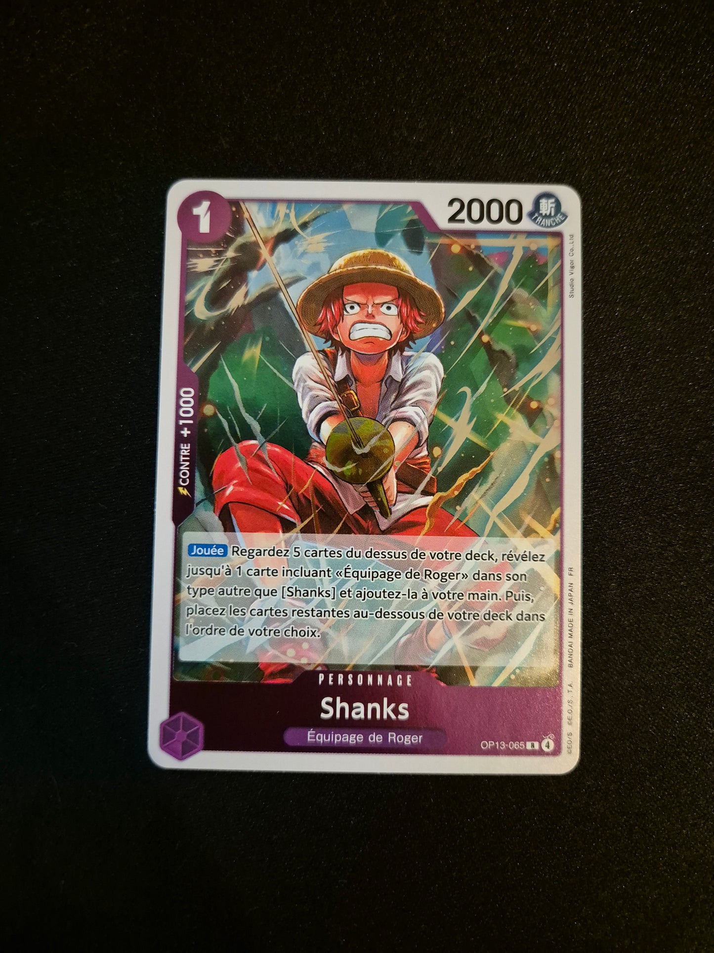 Carte One Piece OP13-065 R Shanks Foil