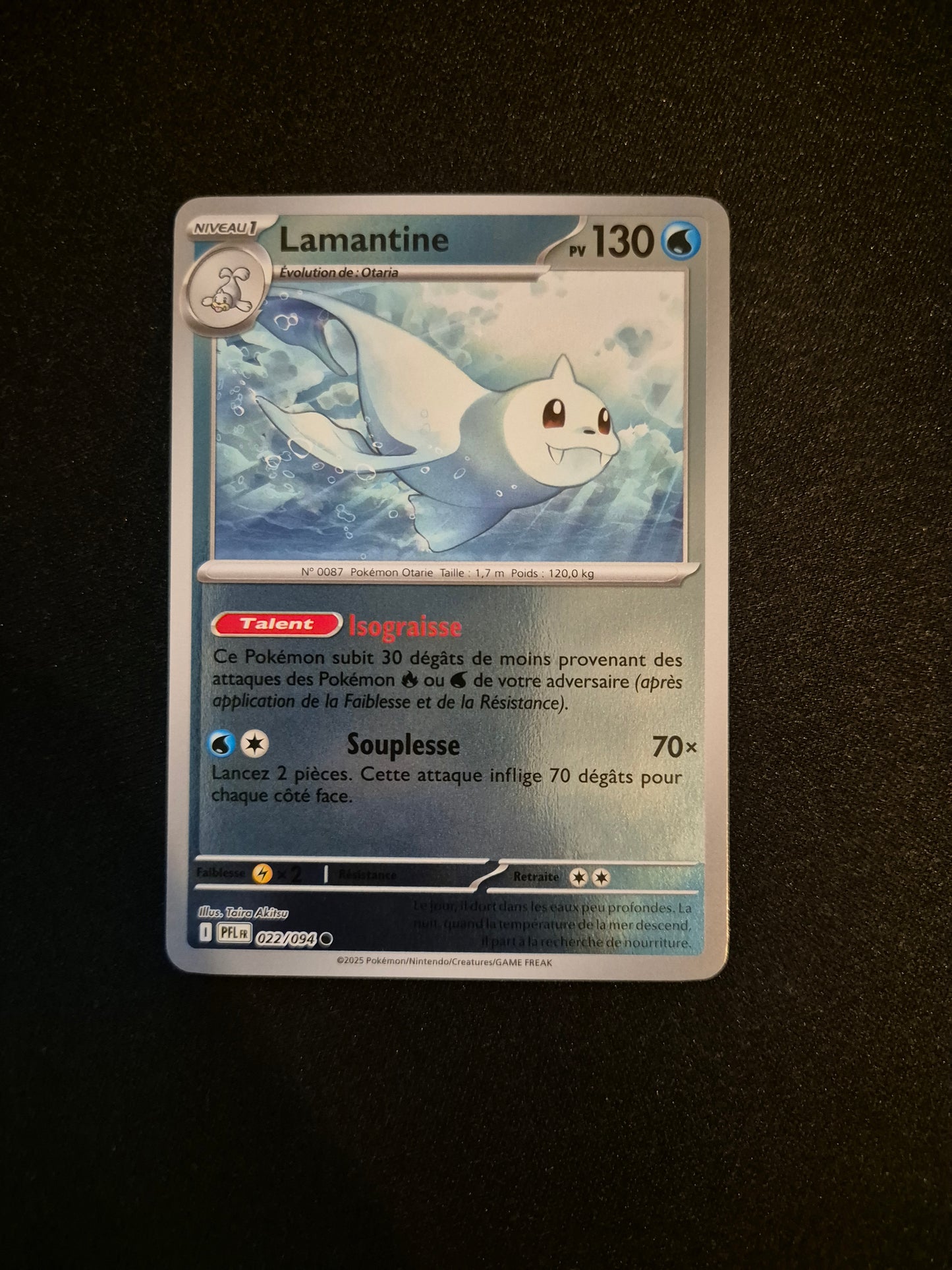Carte Pokémon Lamantine Reverse 022/094 ME02 Flammes Fantasmagoriques