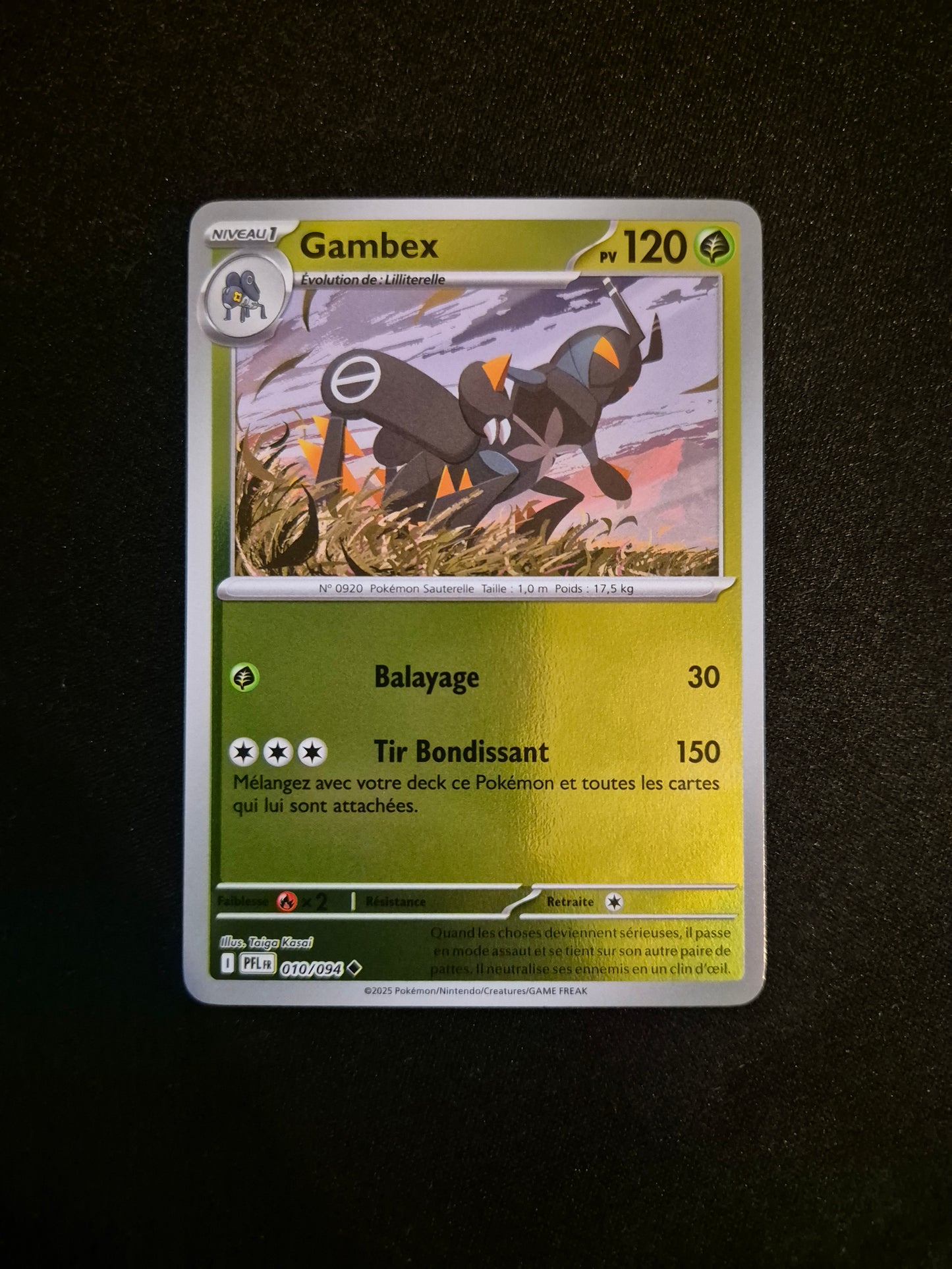 Carte Pokémon Gambex Reverse 010/094 ME02 Flammes Fantasmagoriques
