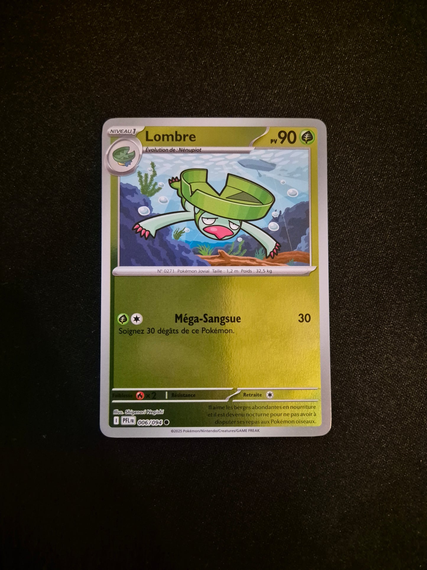 Carte Pokémon Lombre Reverse 006/094 ME02 Flammes Fantasmagoriques