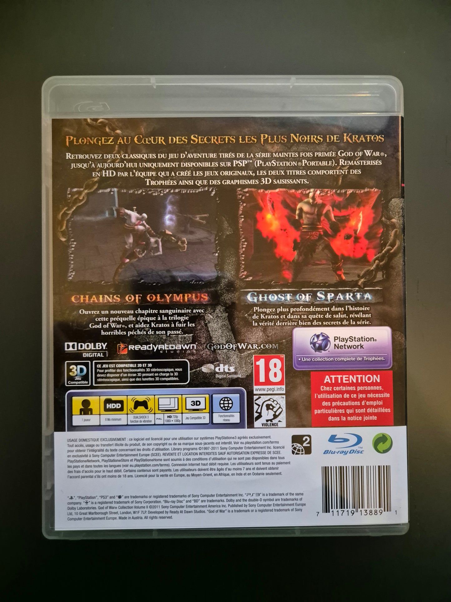 God of War Collection Volume 2 Classics HD Playstation 3 PS3 PAL FR - Occasion