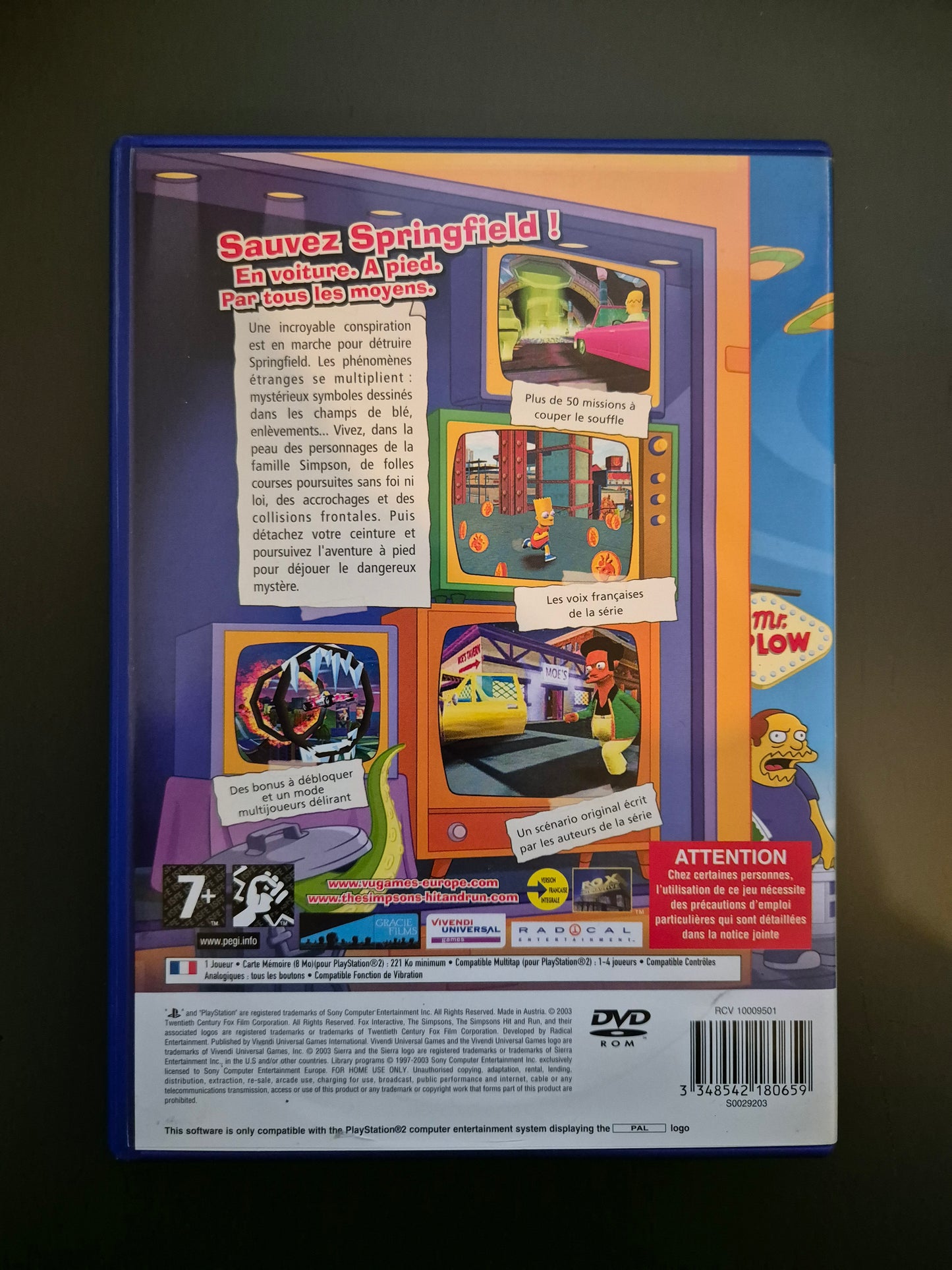 The Simpsons Hit & And Run Playstation 2 PS2 PAL FR - Occasion