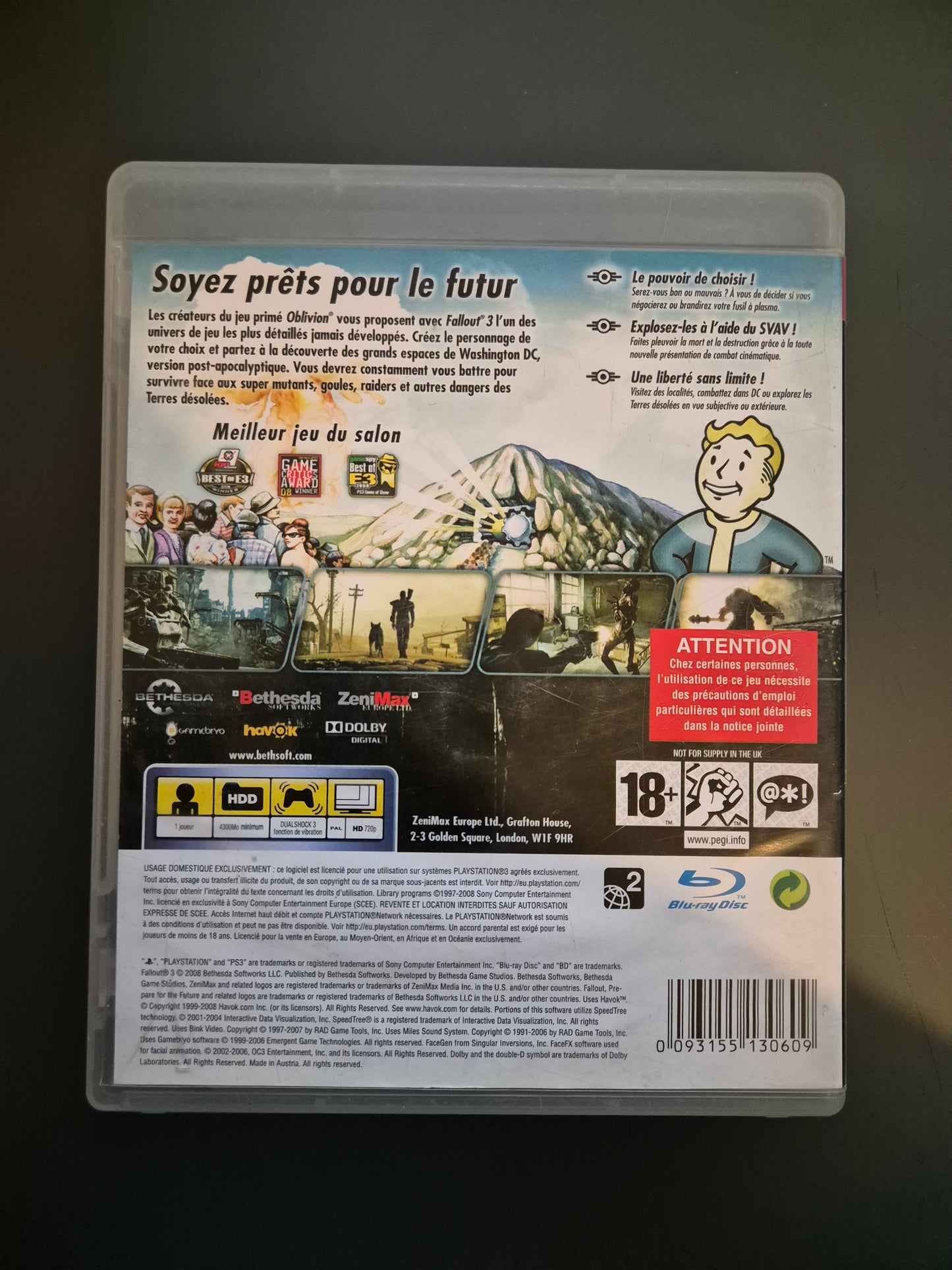 Fallout 3 Playstation 3 PS3 PAL FR - Occasion