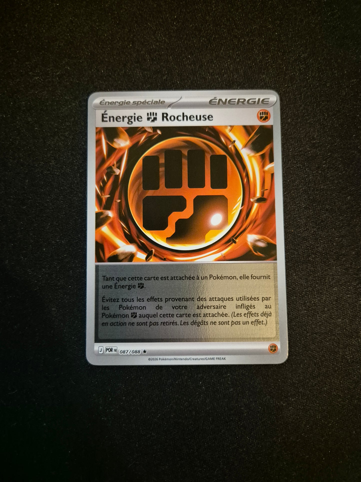 Carte Pokémon Energie Rocheuse Reverse 087/088 ME03 Equilibre Parfait