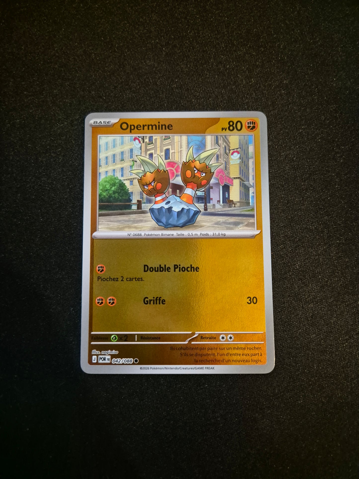 Carte Pokémon Opermine Reverse 042/088 ME03 Equilibre Parfait