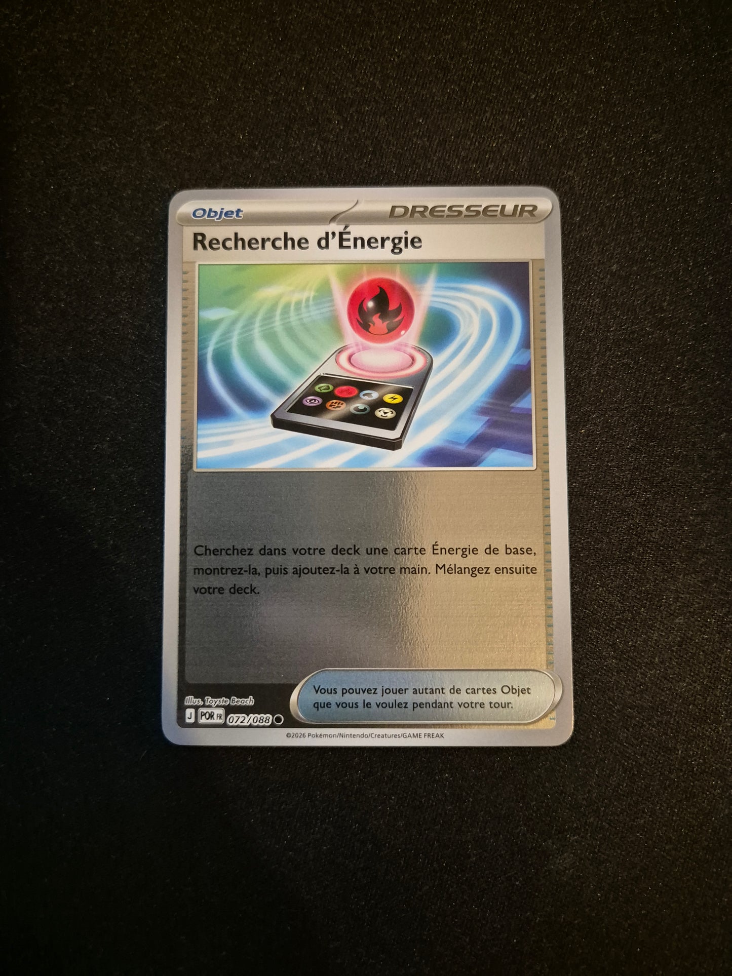 Carte Pokémon Recherche d'Energie Reverse 072/088 ME03 Equilibre Parfait