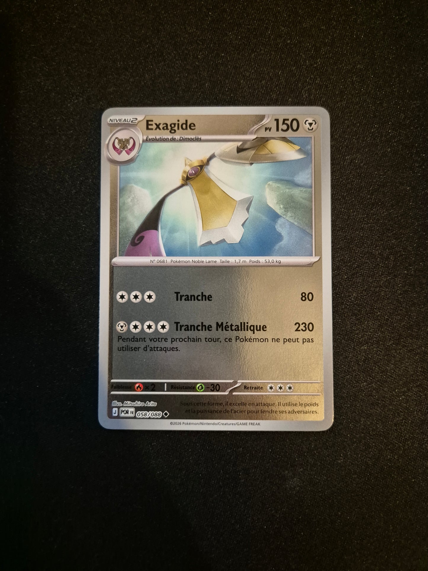 Carte Pokémon Exagide Reverse 058/088 ME03 Equilibre Parfait