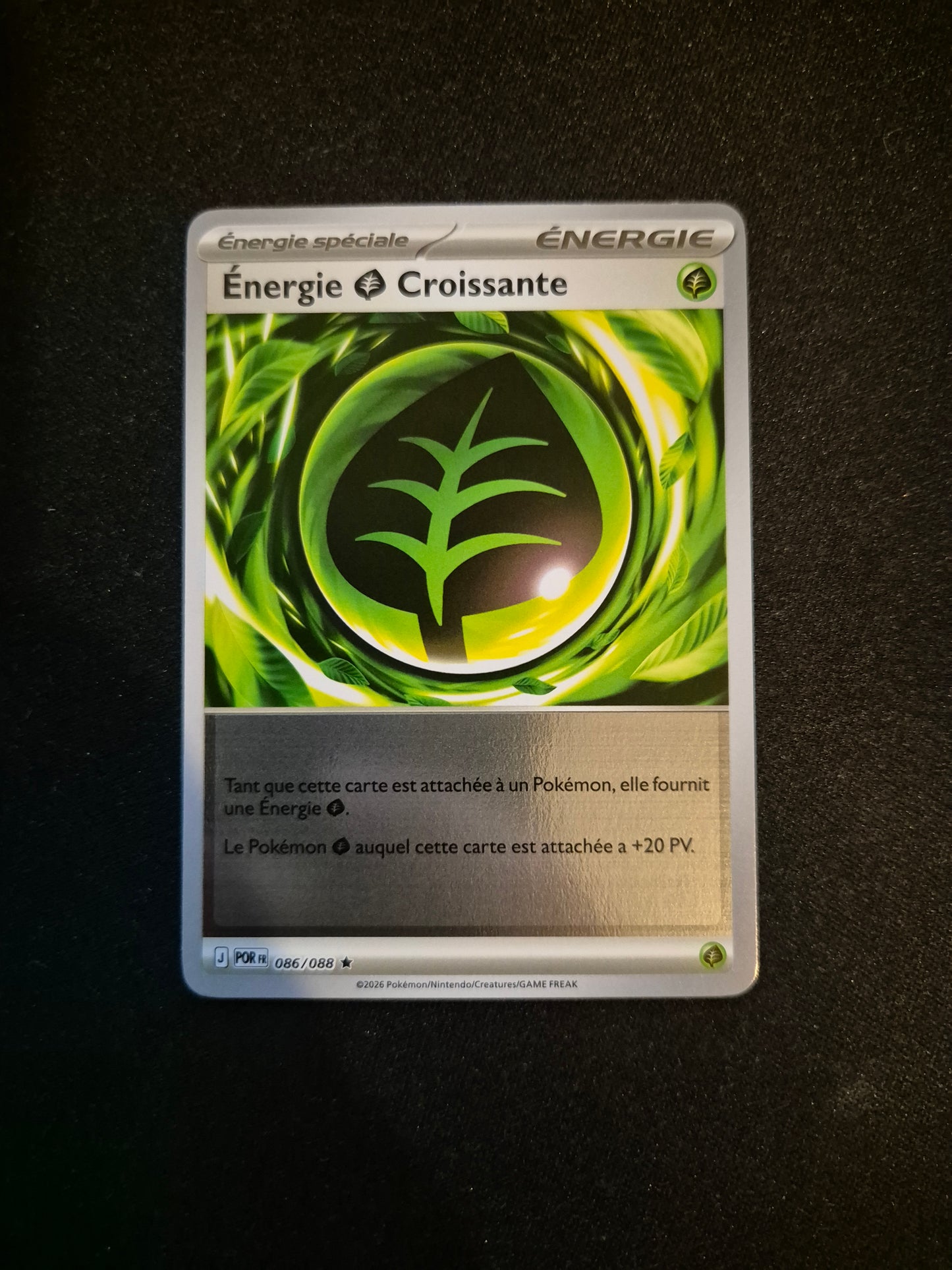 Carte Pokémon Energie Croissante Reverse 086/088 ME03 Equilibre Parfait