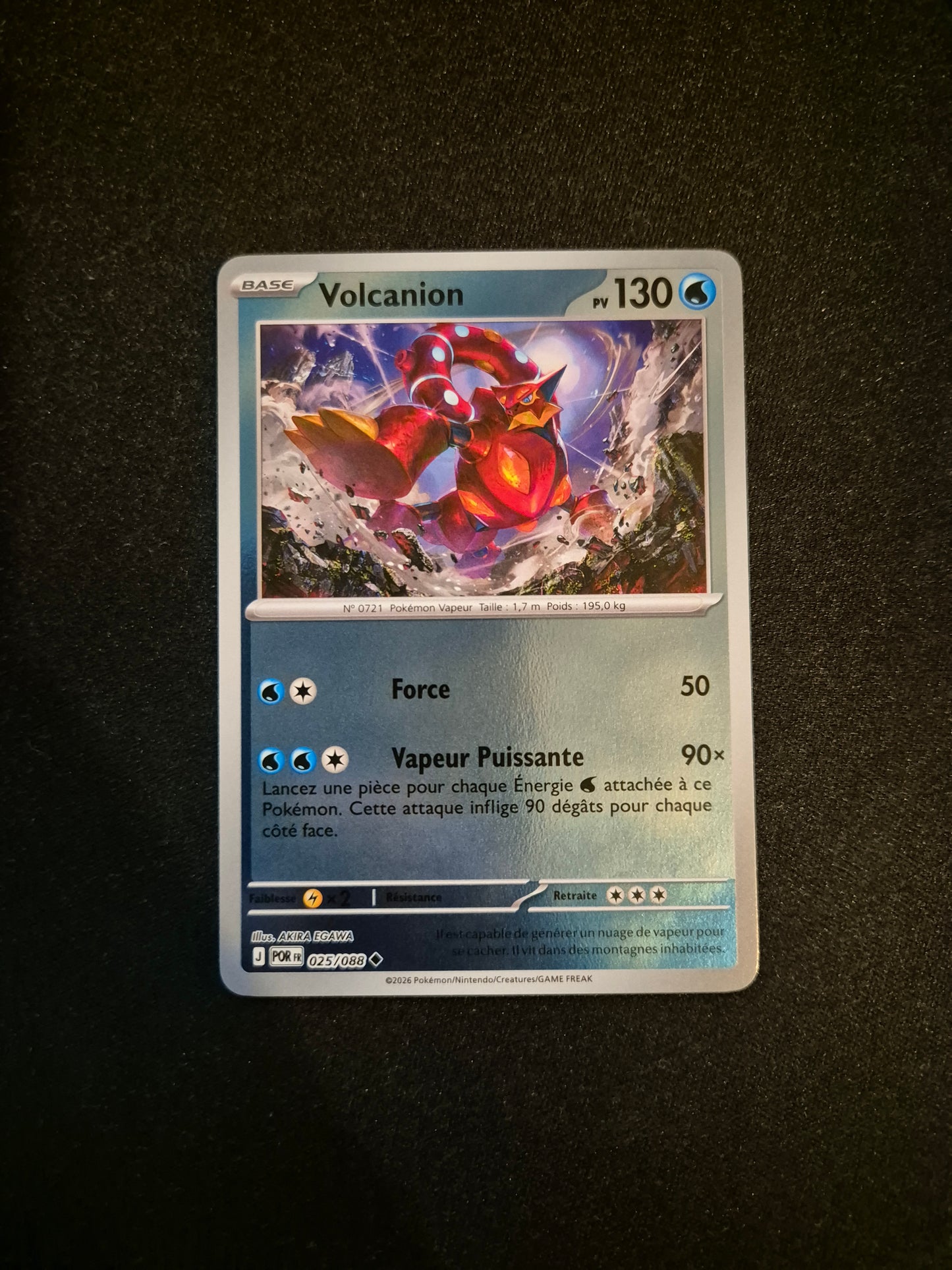 Carte Pokémon Volcanion Reverse 025/088 ME03 Equilibre Parfait
