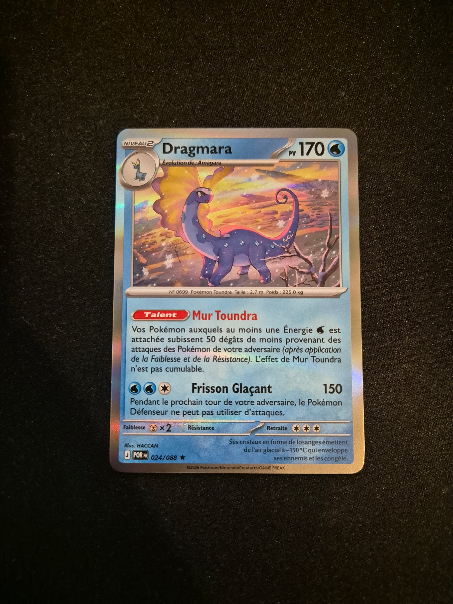 Carte Pokémon Dragmara Holo 024/088 ME03 Equilibre Parfait
