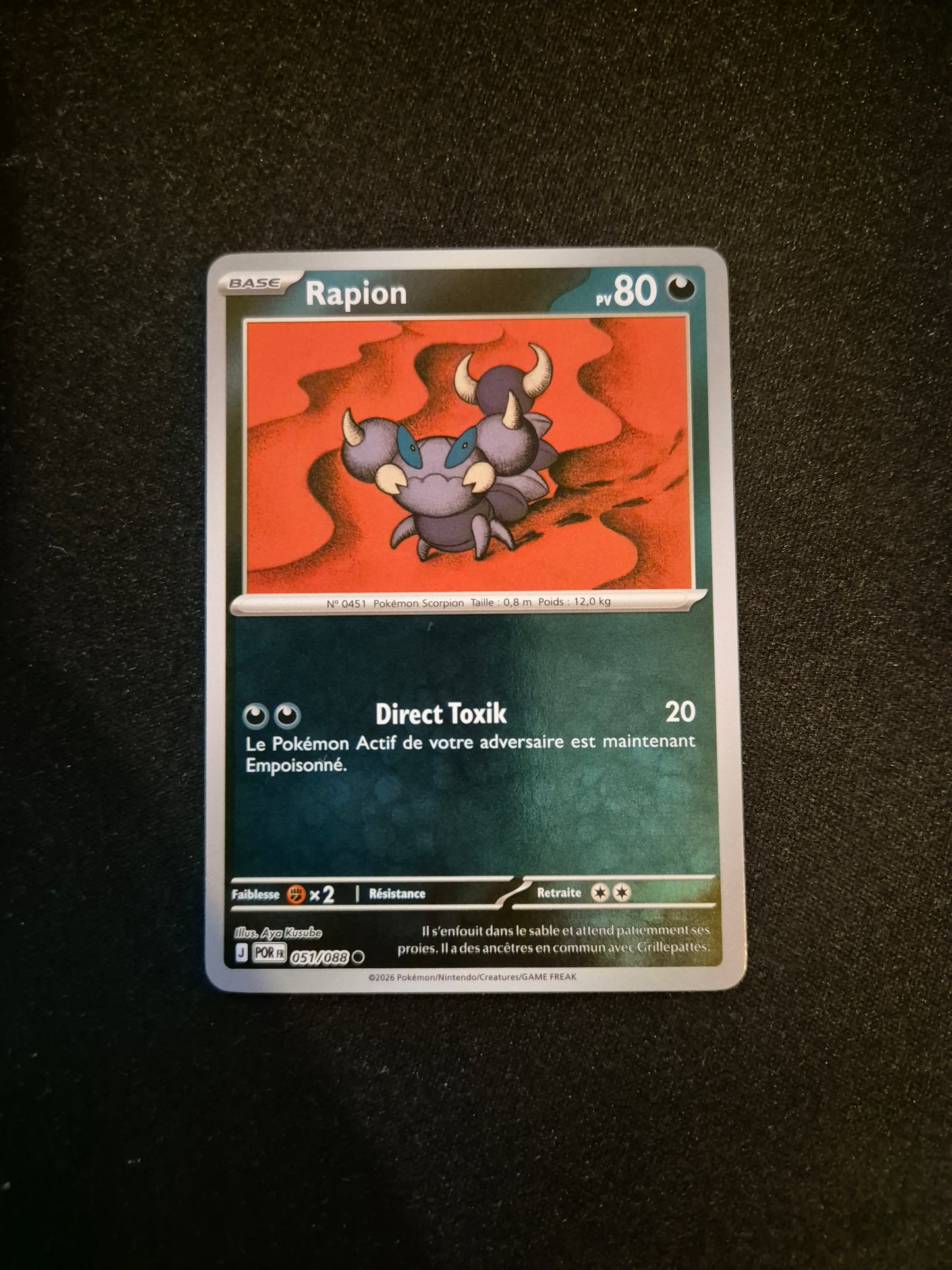 Carte Pokémon Rapion Reverse 051/088 ME03 Equilibre Parfait