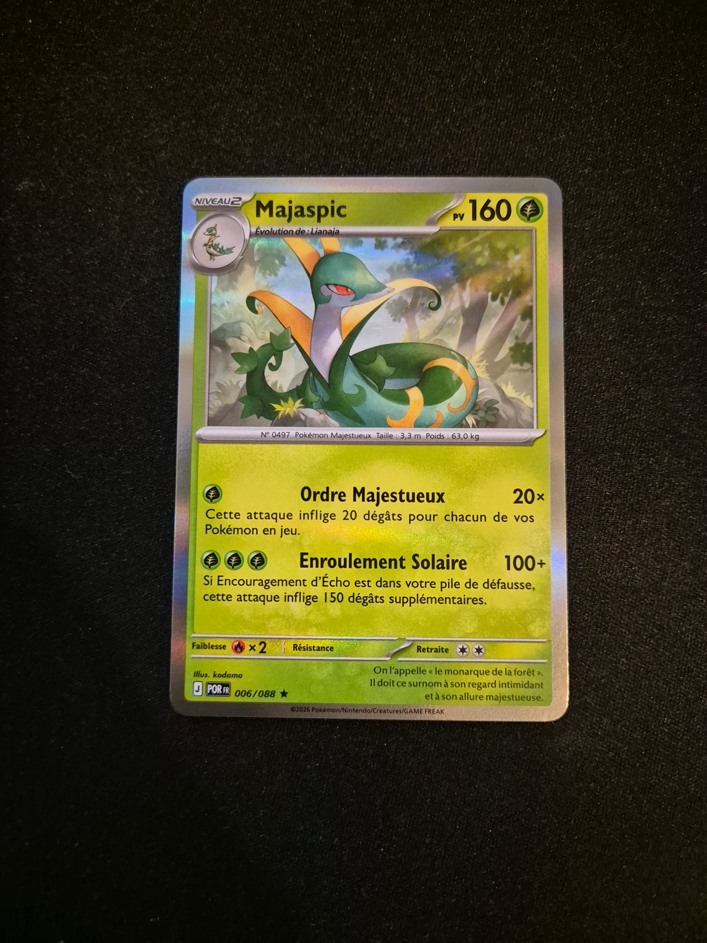 Carte Pokémon Majaspic Holo 006/088 ME03 Equilibre Parfait