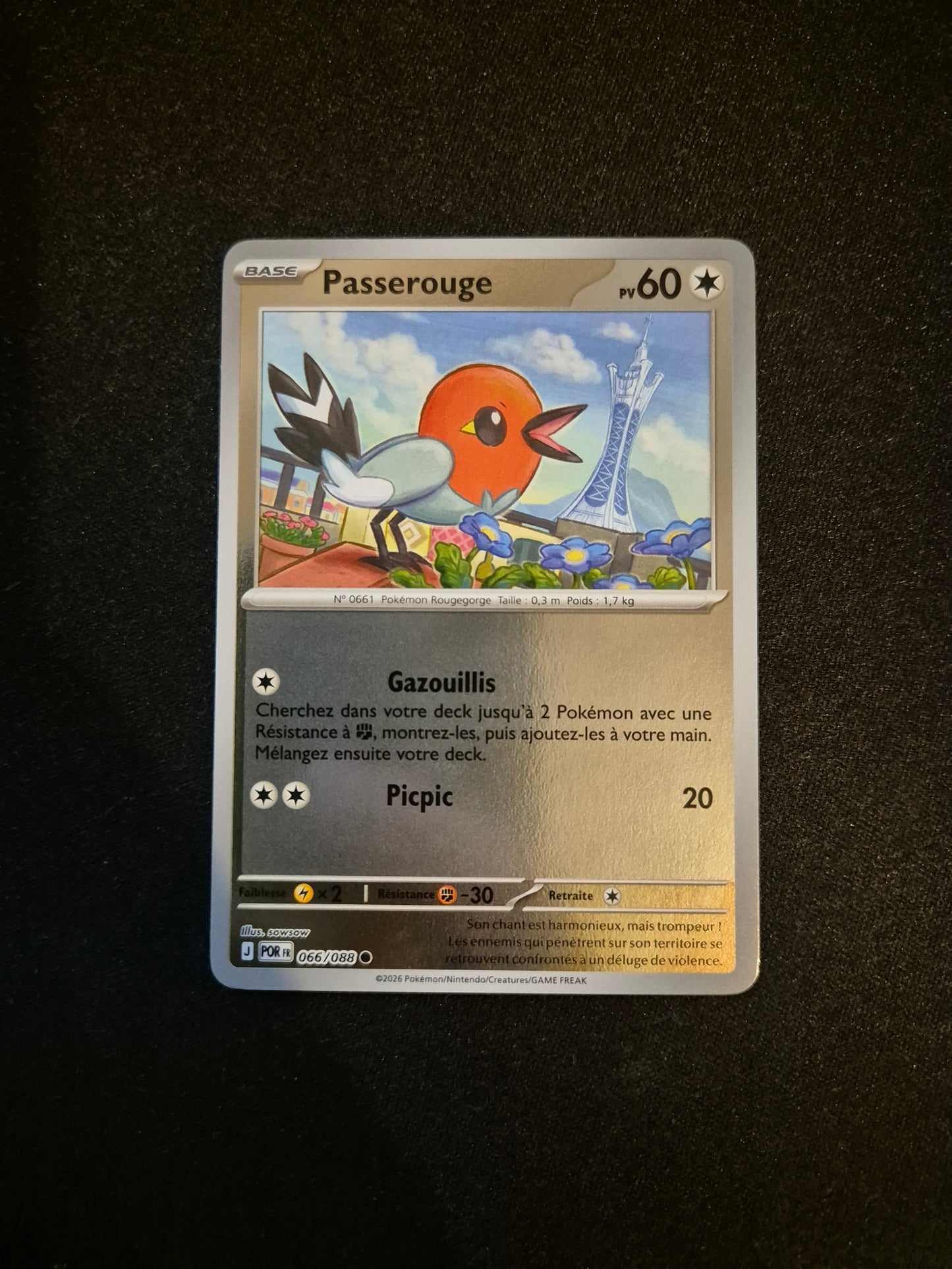 Carte Pokémon Passerouge Reverse 066/088 ME03 Equilibre Parfait