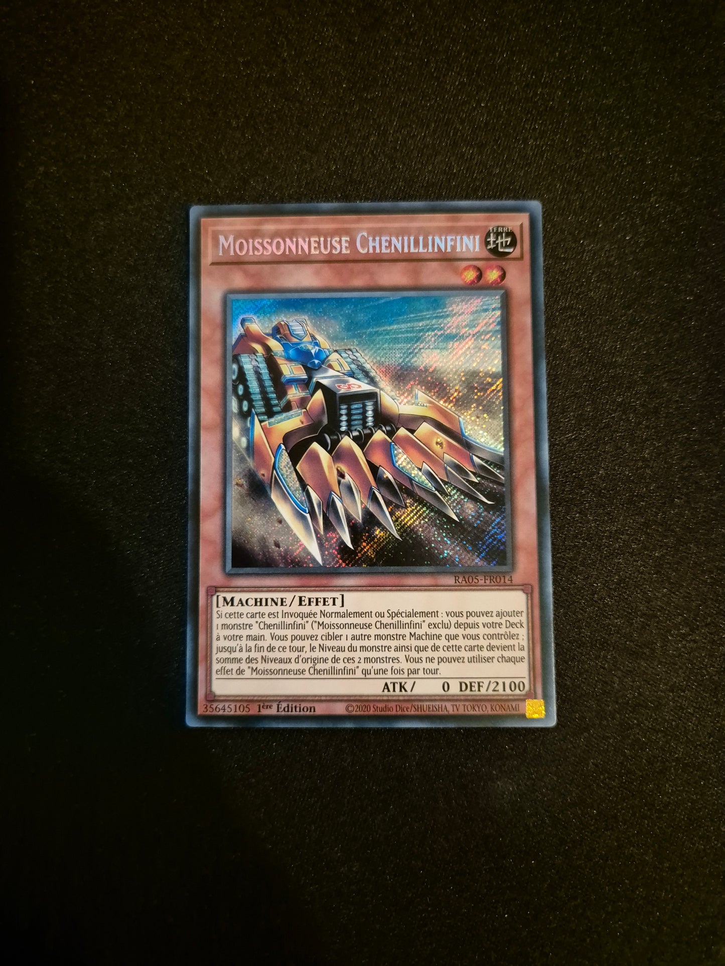 Carte Yu-Gi-Oh! Moissonneuse Chenillinfini Secret Rare RA05-FR014