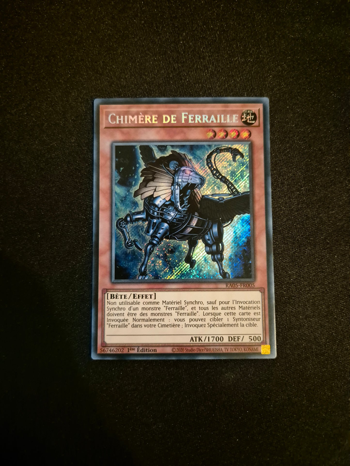 Carte Yu-Gi-Oh! Chimère de Ferraille Secret Rare RA05-FR005
