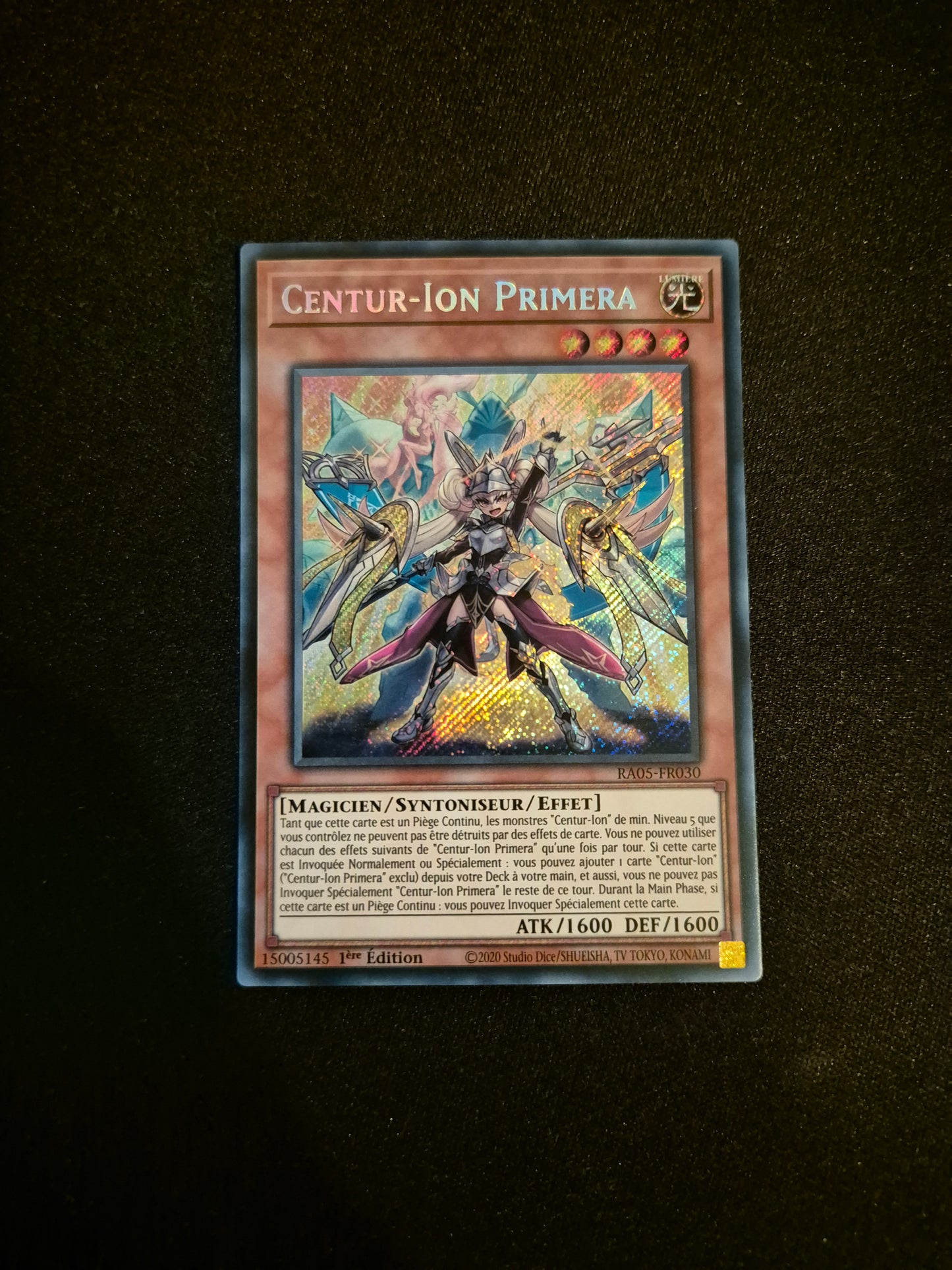 Carte Yu-Gi-Oh! Centur-Ion Primera Secret Rare RA05-FR030