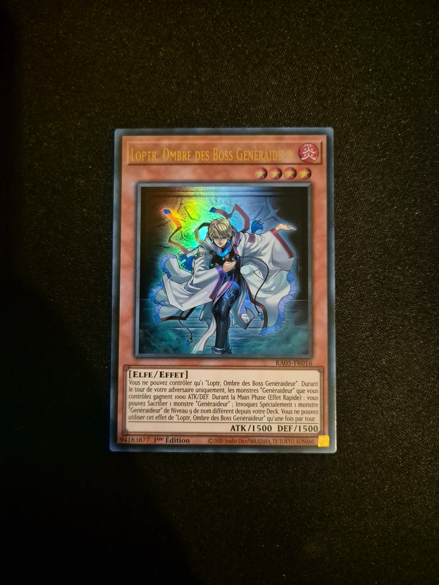 Carte Yu-Gi-Oh! Loptr Ombre des Boss Genéraideur Ultra Rare RA05-FR016