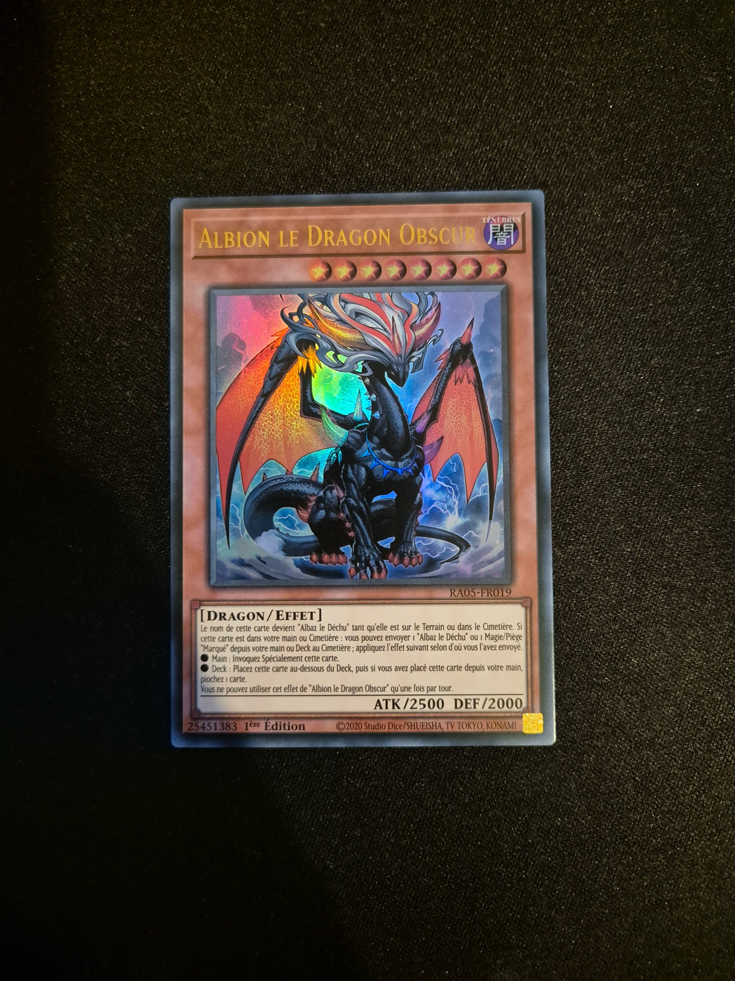 Carte Yu-Gi-Oh! Albion Le Dragon Obscur Ultra Rare RA05-FR019