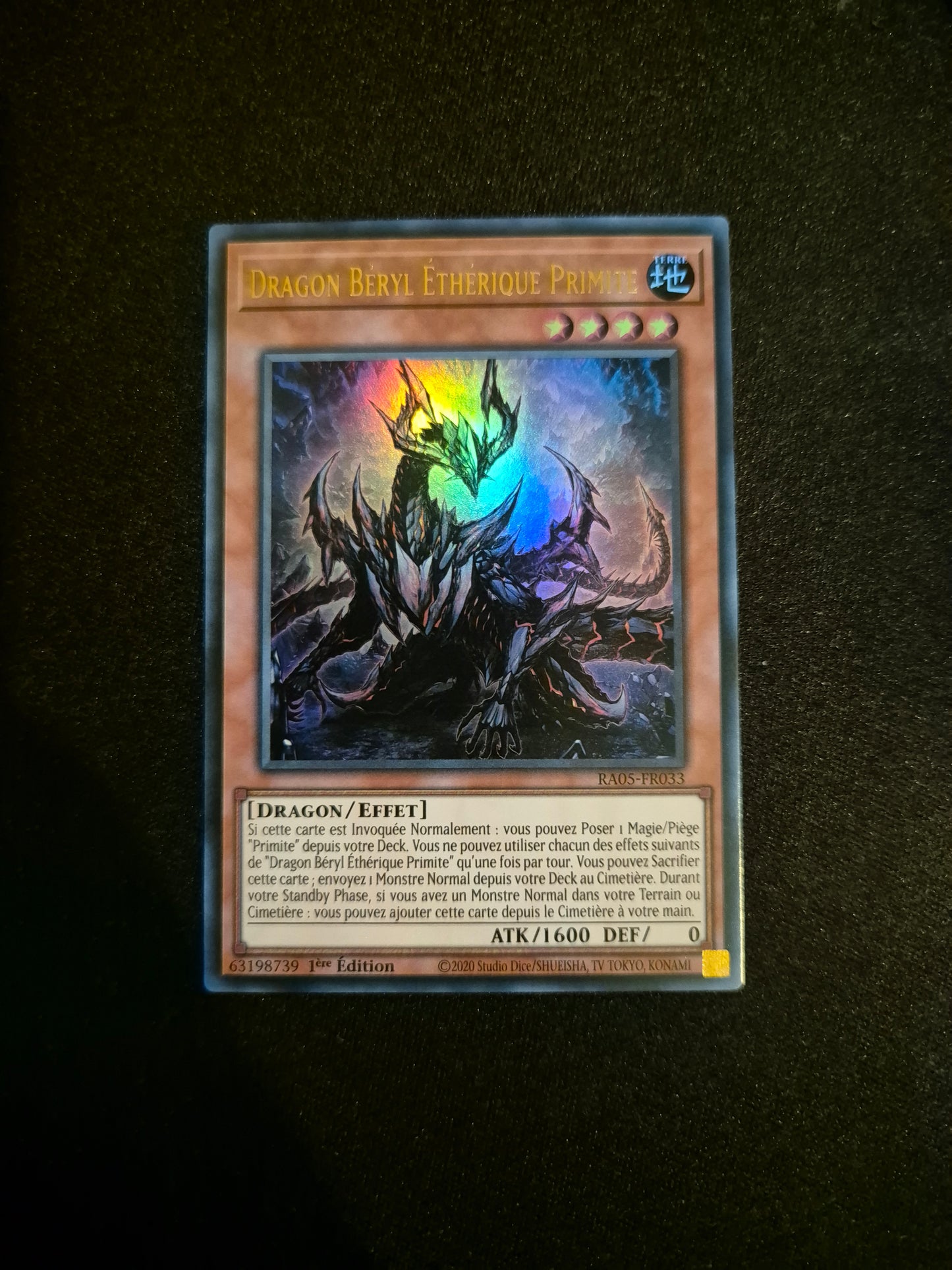 Carte Yu-Gi-Oh! Dragon Béryl Ethérique Primitife Ultra Rare RA05-FR033
