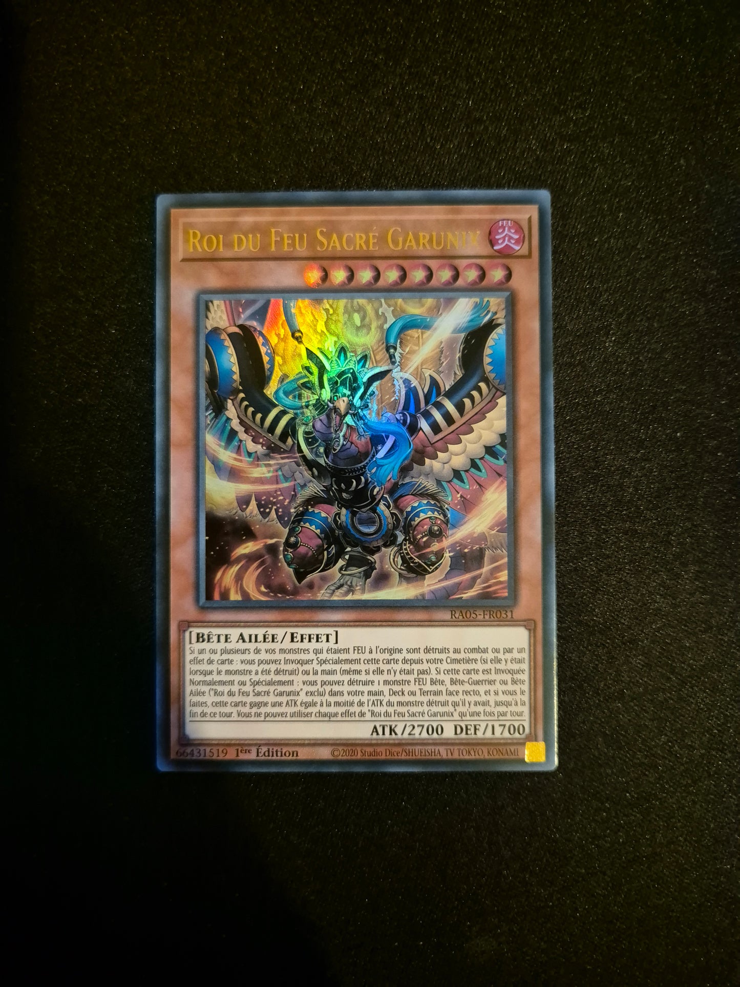 Carte Yu-Gi-Oh! Roi du Feu Sacré Garunix Ultra Rare RA05-FR031
