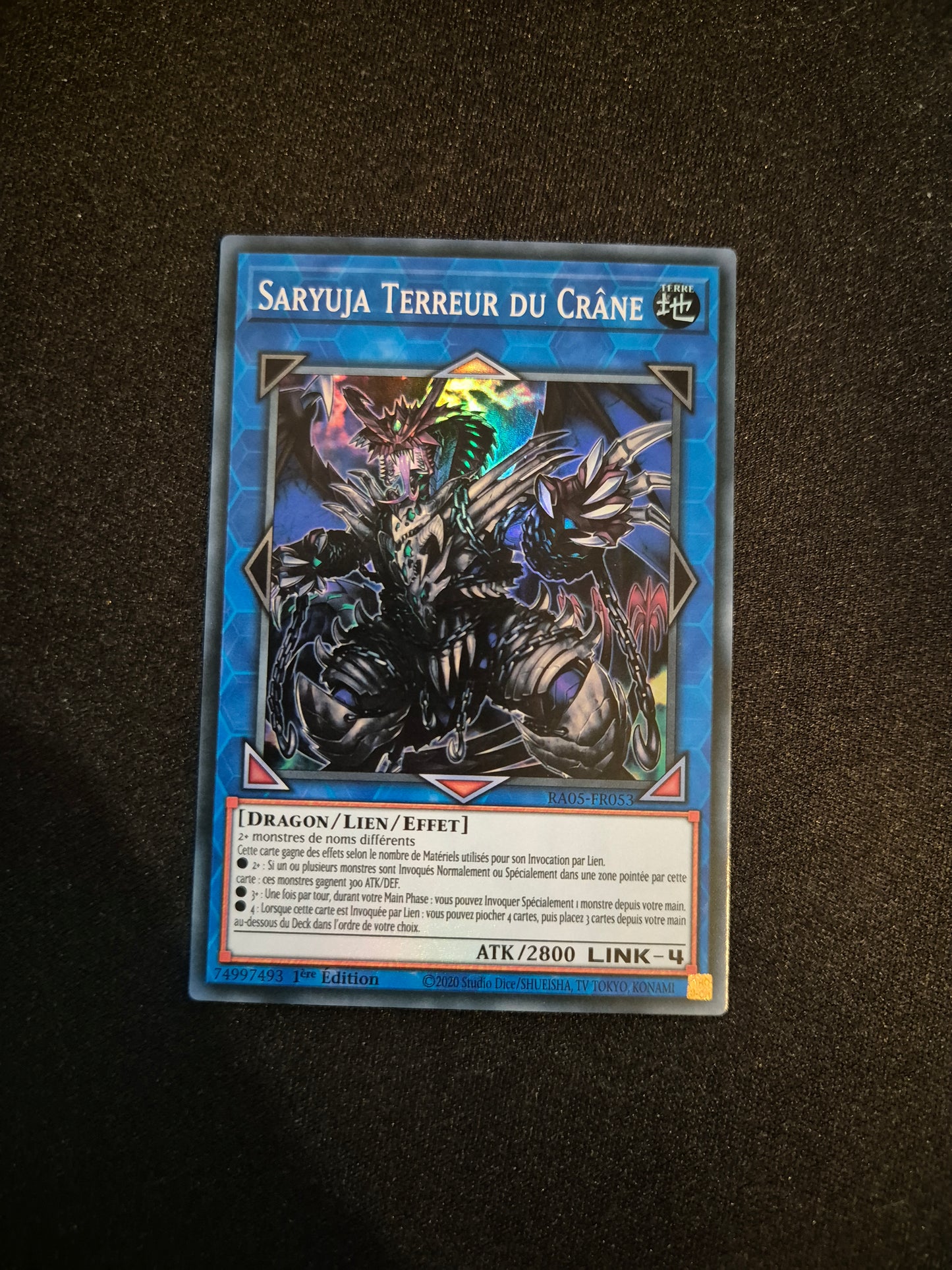 Carte Yu-Gi-Oh! Saryuja Terreur du Crâne Super Rare RA05-FR053