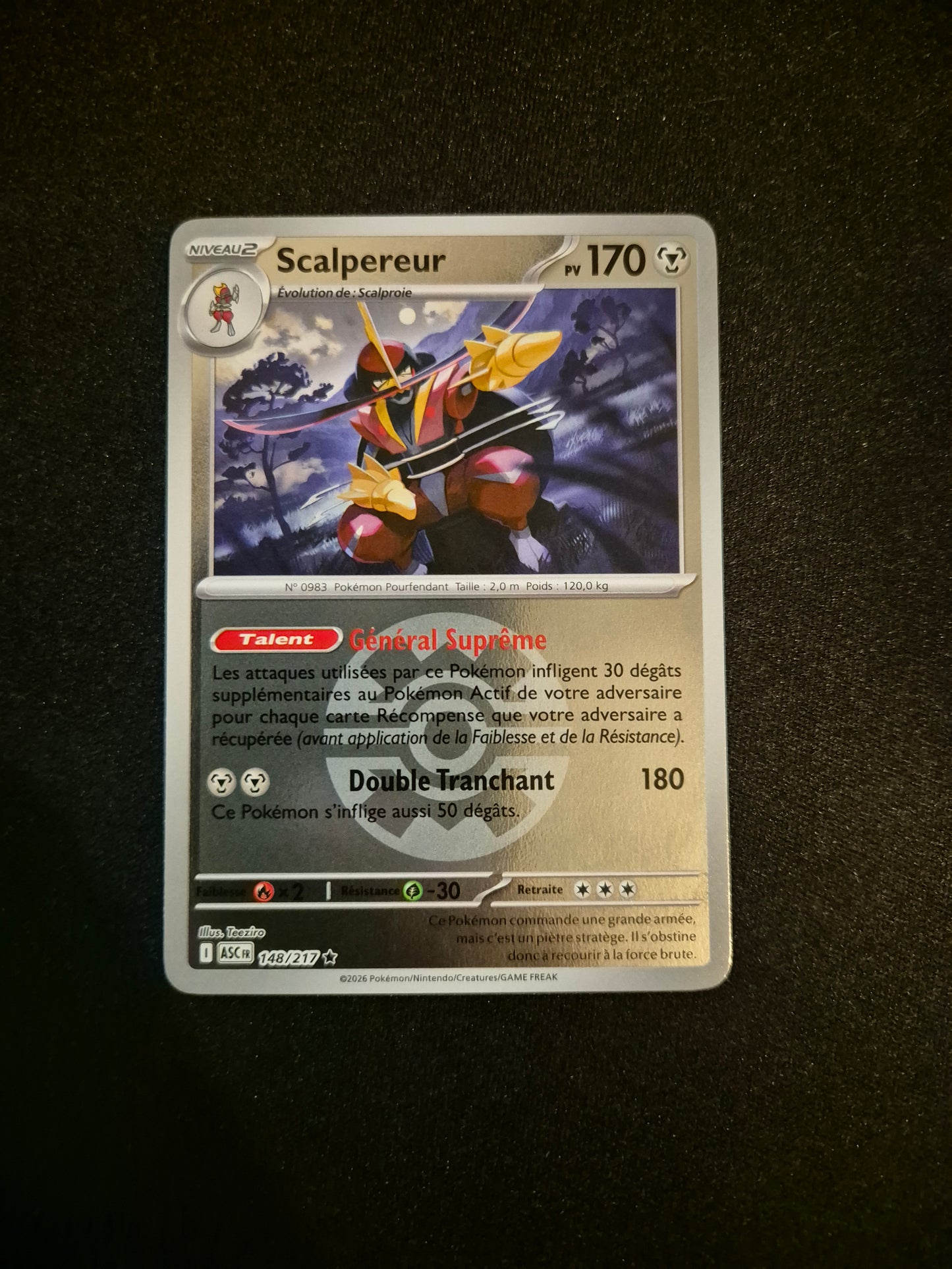 Carte Pokémon Scalpereur Reverse Pokéball 148/217 ME2.5 Héros Transcendants
