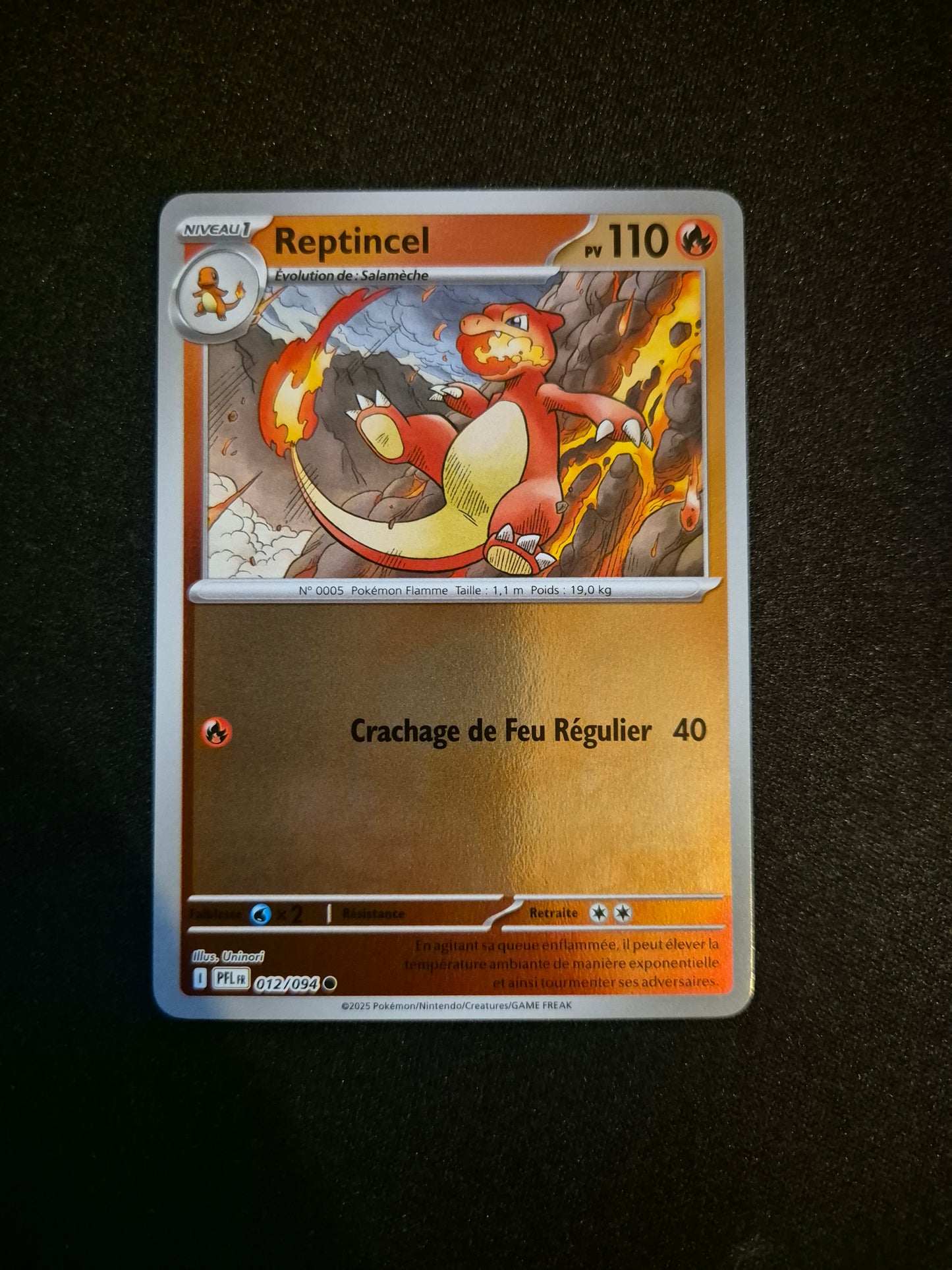 Carte Pokémon Reptincel Reverse 012/094 ME02 Flammes Fantasmagoriques