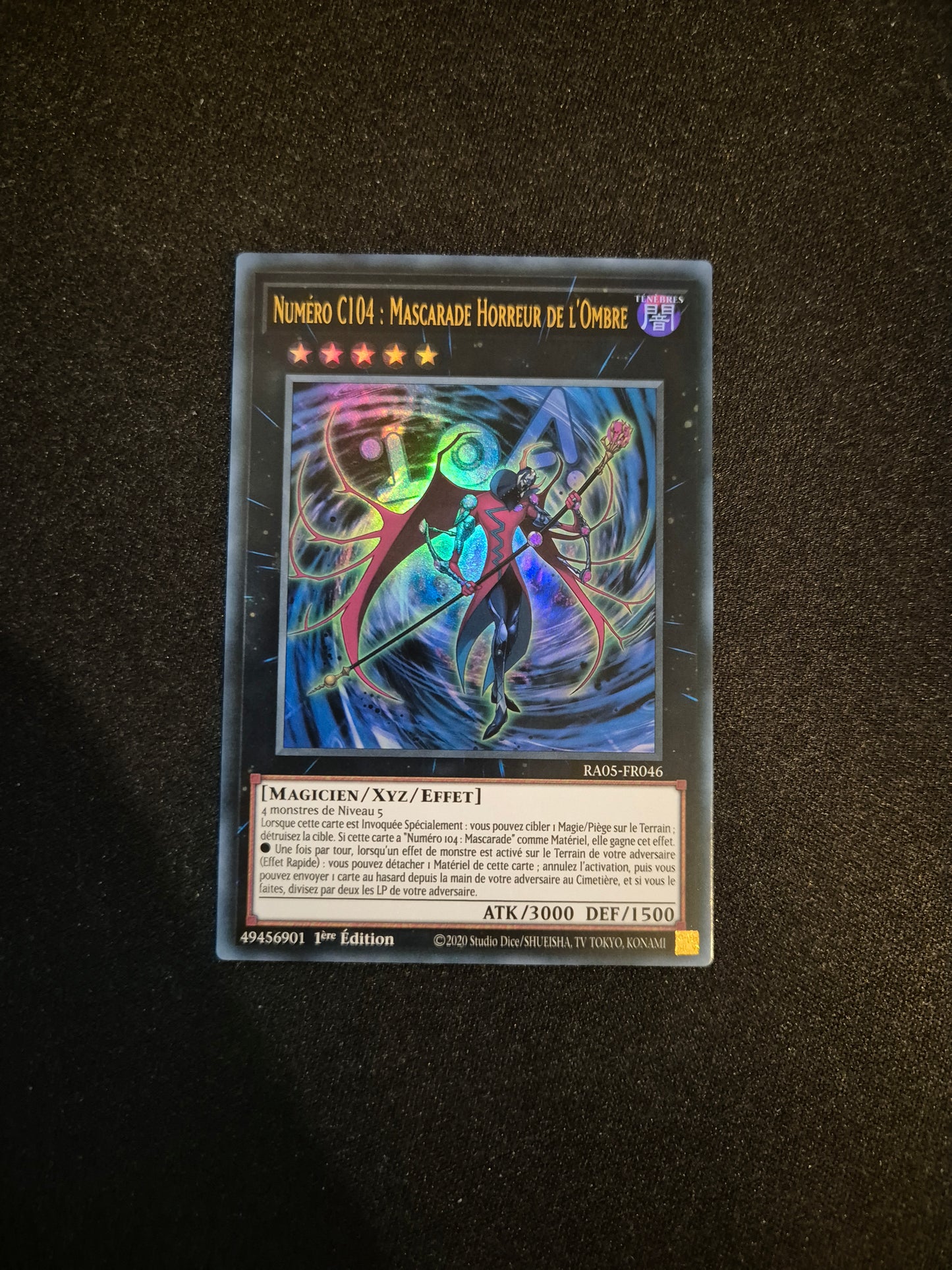 Carte Yu-Gi-Oh! Numéro C104 Mascarade Horreur de l'Ombre Ultra Rare RA05-FR046
