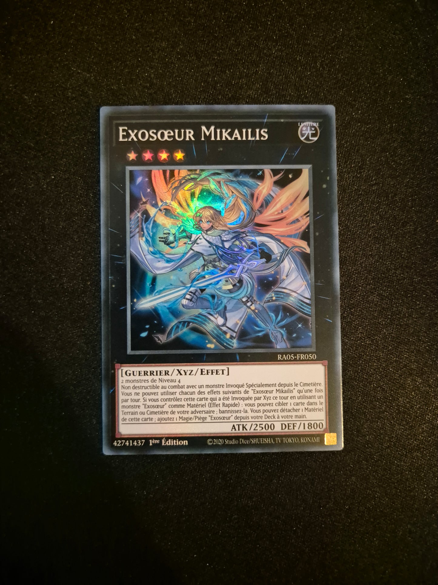 Carte Yu-Gi-Oh! Exosoeur Mikailis Super Rare RA05-FR050