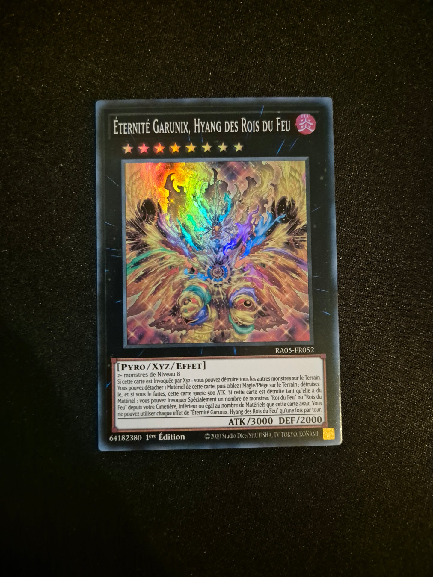 Carte Yu-Gi-Oh! Eternité Garunix Hyang Des Rois du Feu Super Rare RA05-FR052