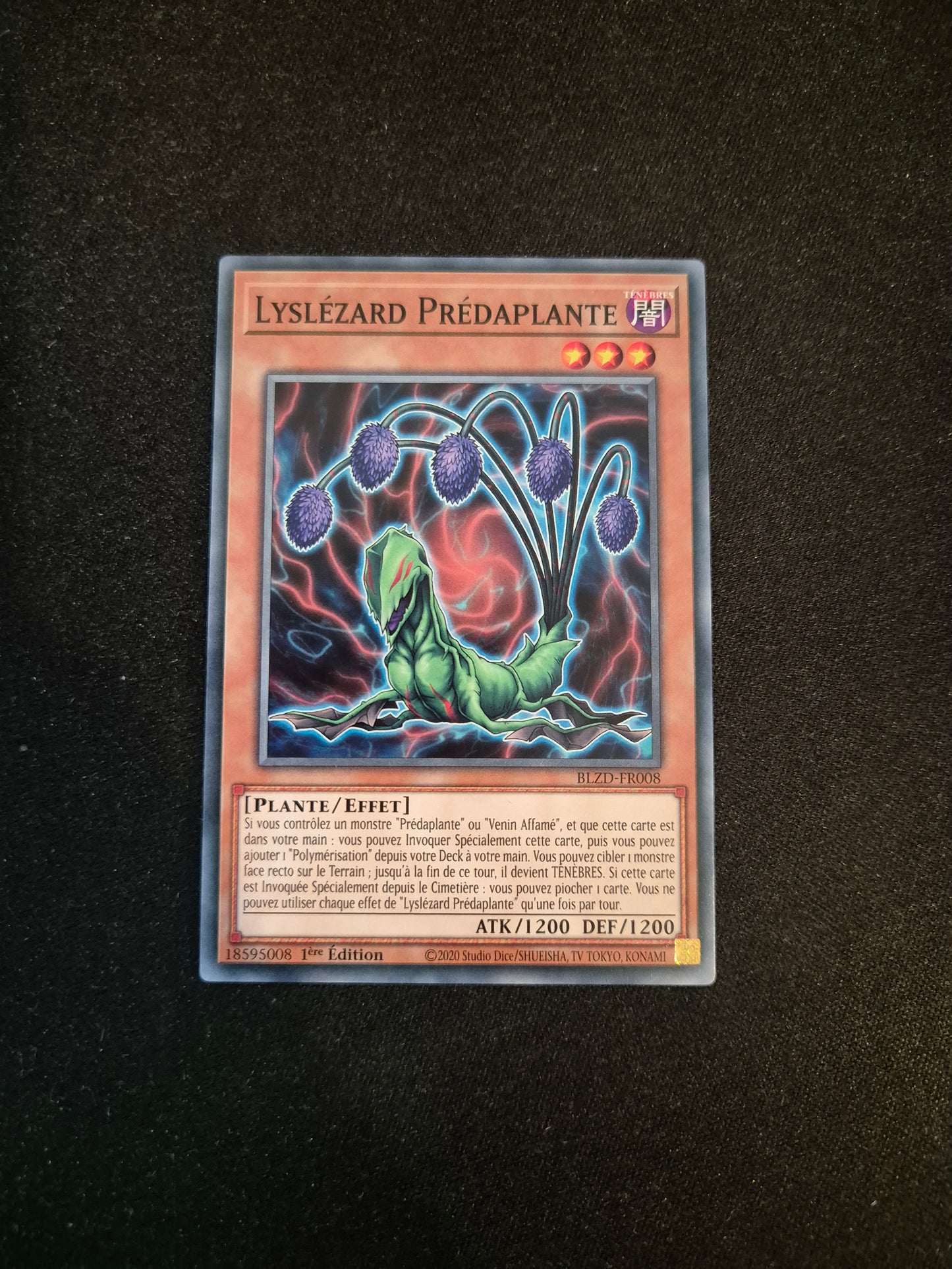 Carte Yu-Gi-Oh! Lyslézard Prédaplante BLZD-FR008