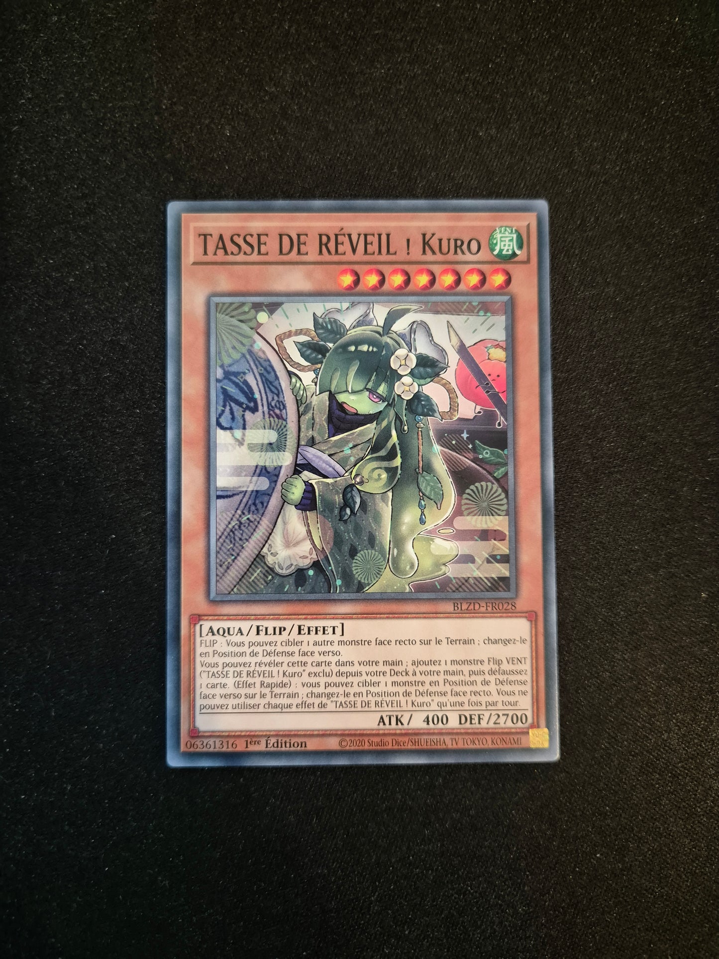 Carte Yu-Gi-Oh! Tasse de Réveil Kuro BLZD-FR028