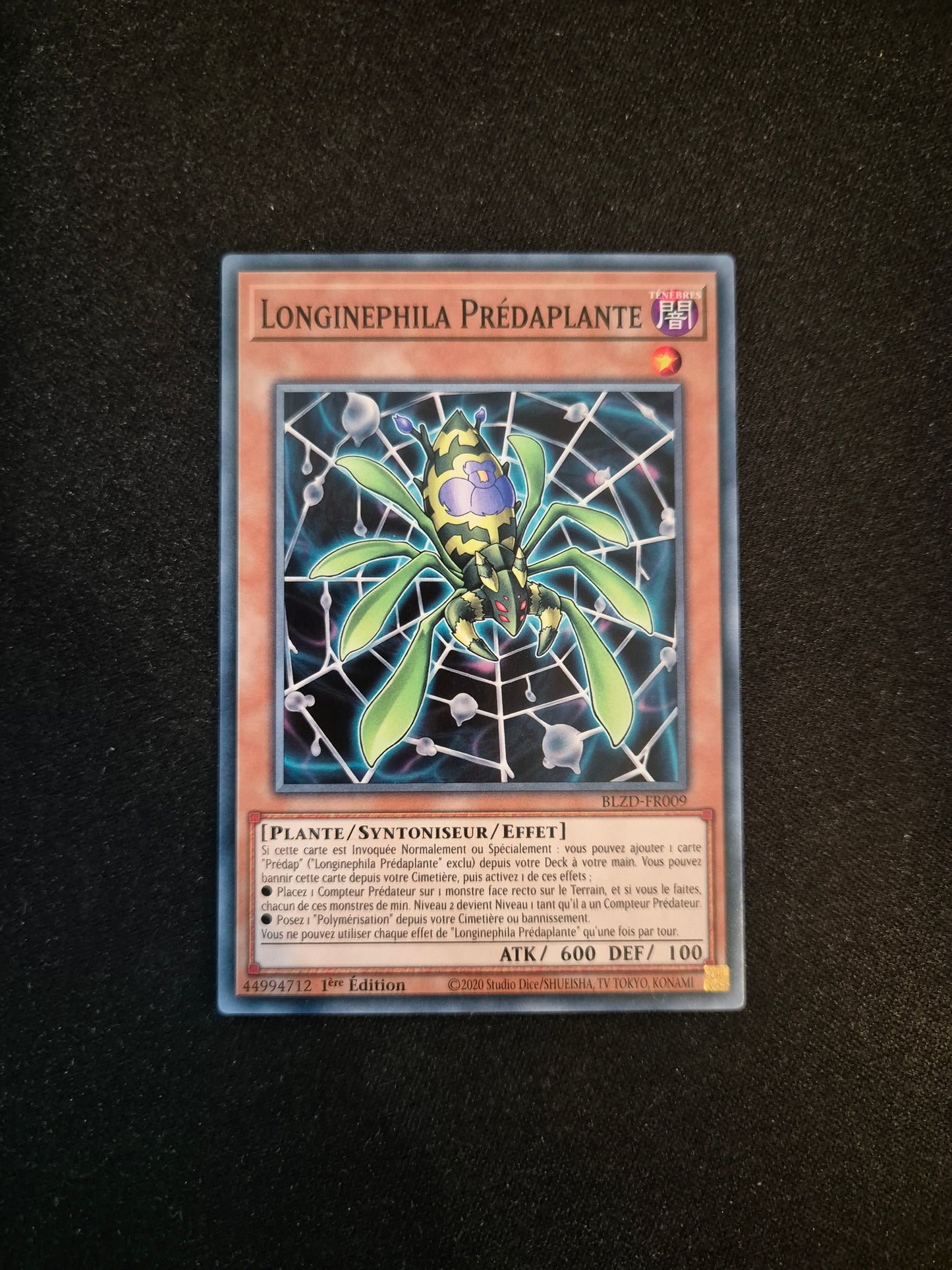 Carte Yu-Gi-Oh! Longinephila Prédaplante BLZD-FR009