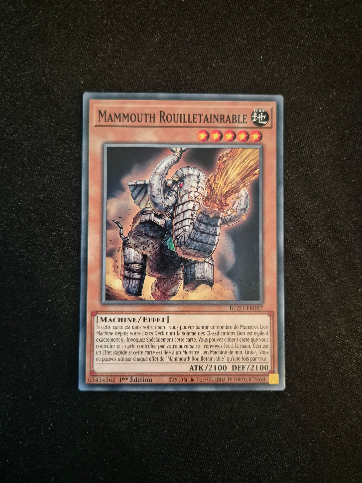 Carte Yu-Gi-Oh! Mammouth Rouilletainrable BLZD-FR087